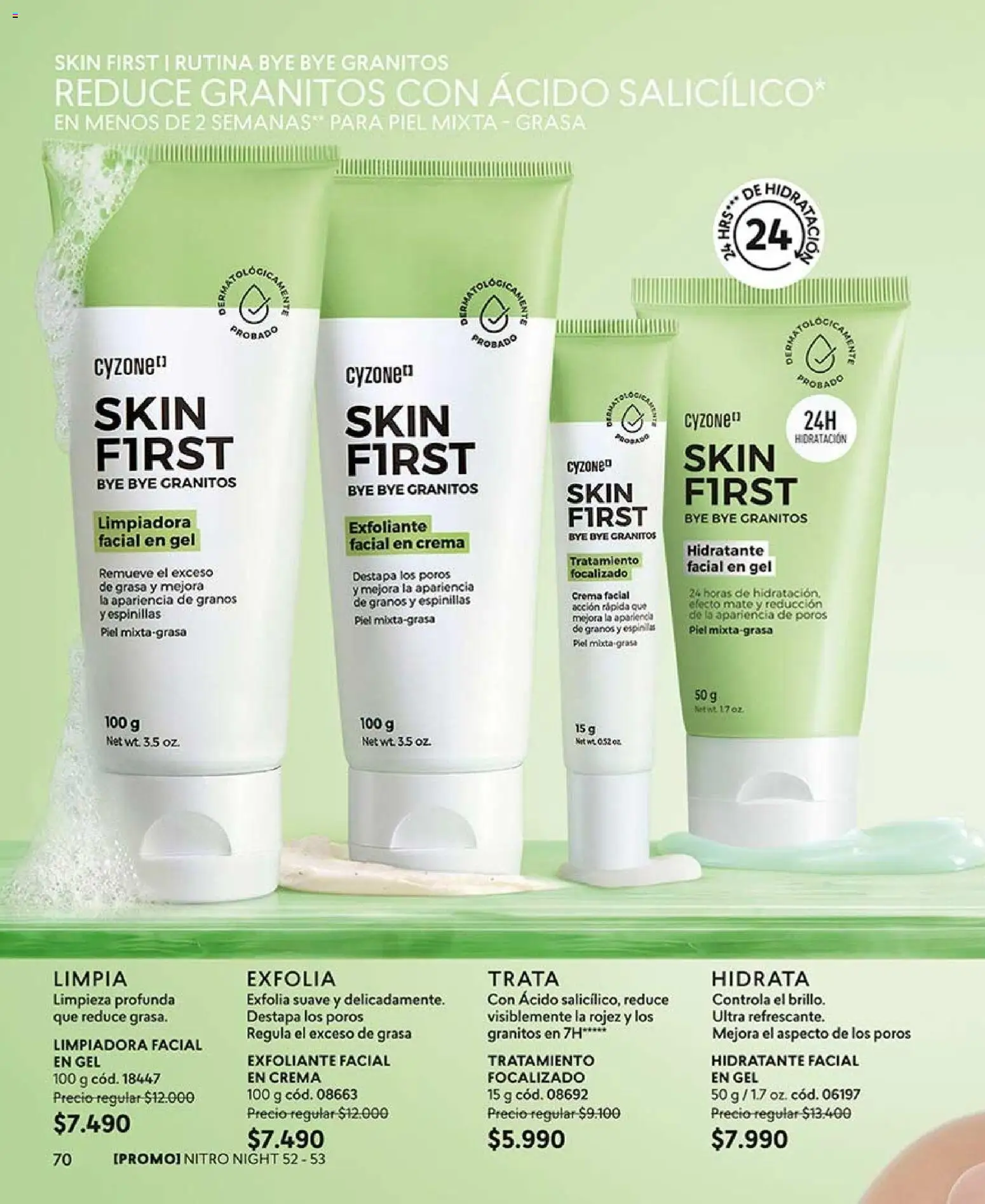 Catálogo CyZone Campaña 15 │ válido desde el 06.09.2026 | Página: 70 | Productos: Exfoliante facial, Mate, Crema