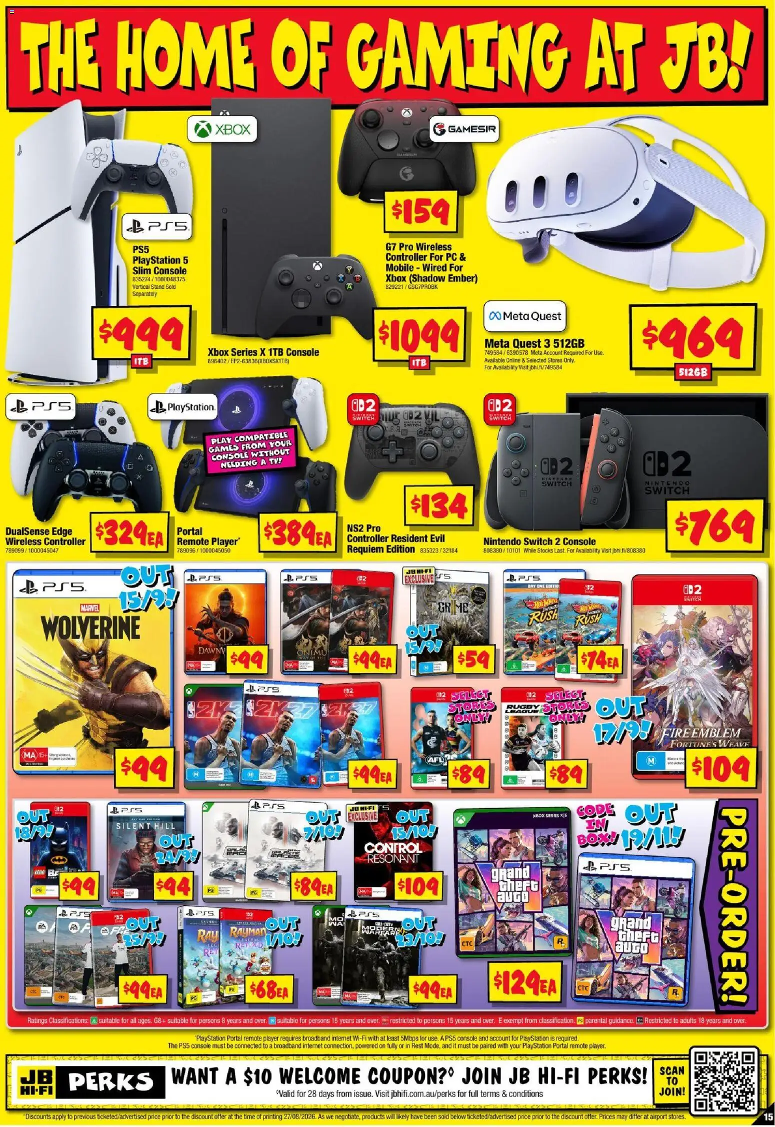 JB Hi-Fi catalogue - valid from 10/09/2026 | Page: 15 | Products: Tv, Playstation, Xbox, Mobile