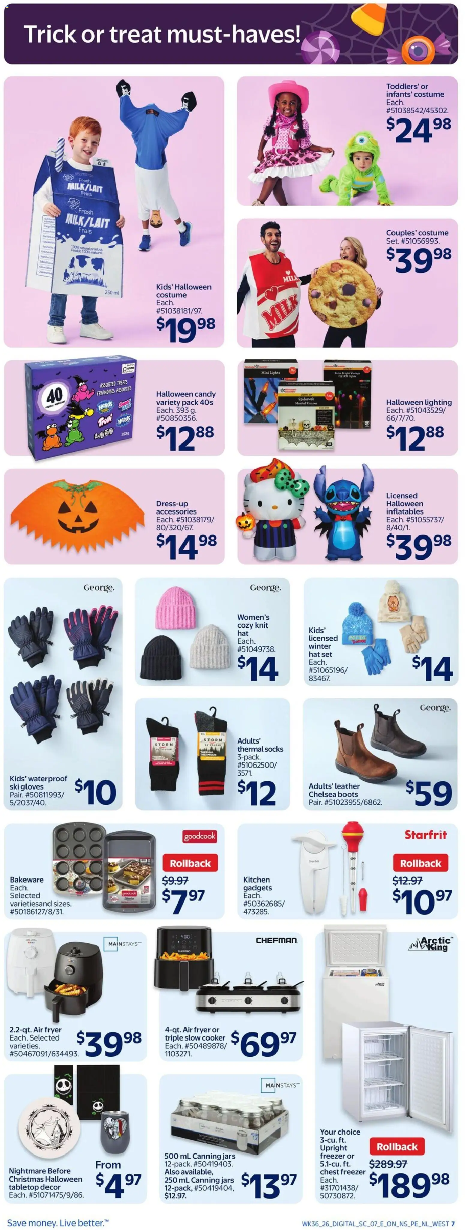 Walmart flyer valid from Oct 1, 2026 | Page: 14 | Products: Bag, Aluminum foil, Garlic, Chocolate