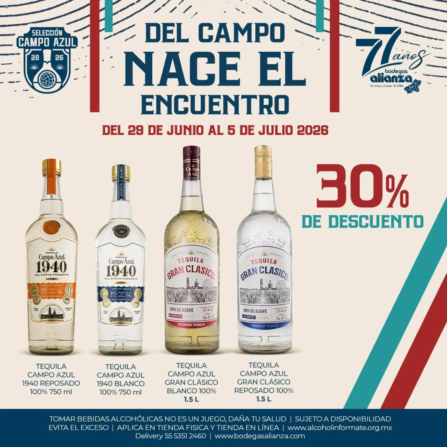 Nuevas ofertas de Bodegas Alianza válidas en toda la República Mexicana desde el 29/06/2026. ¡Encuentra las mejores ofertas en Bodegas Alianza catálogo Del campo nace el encuentro! | Página: 2 | Productos: Tequila