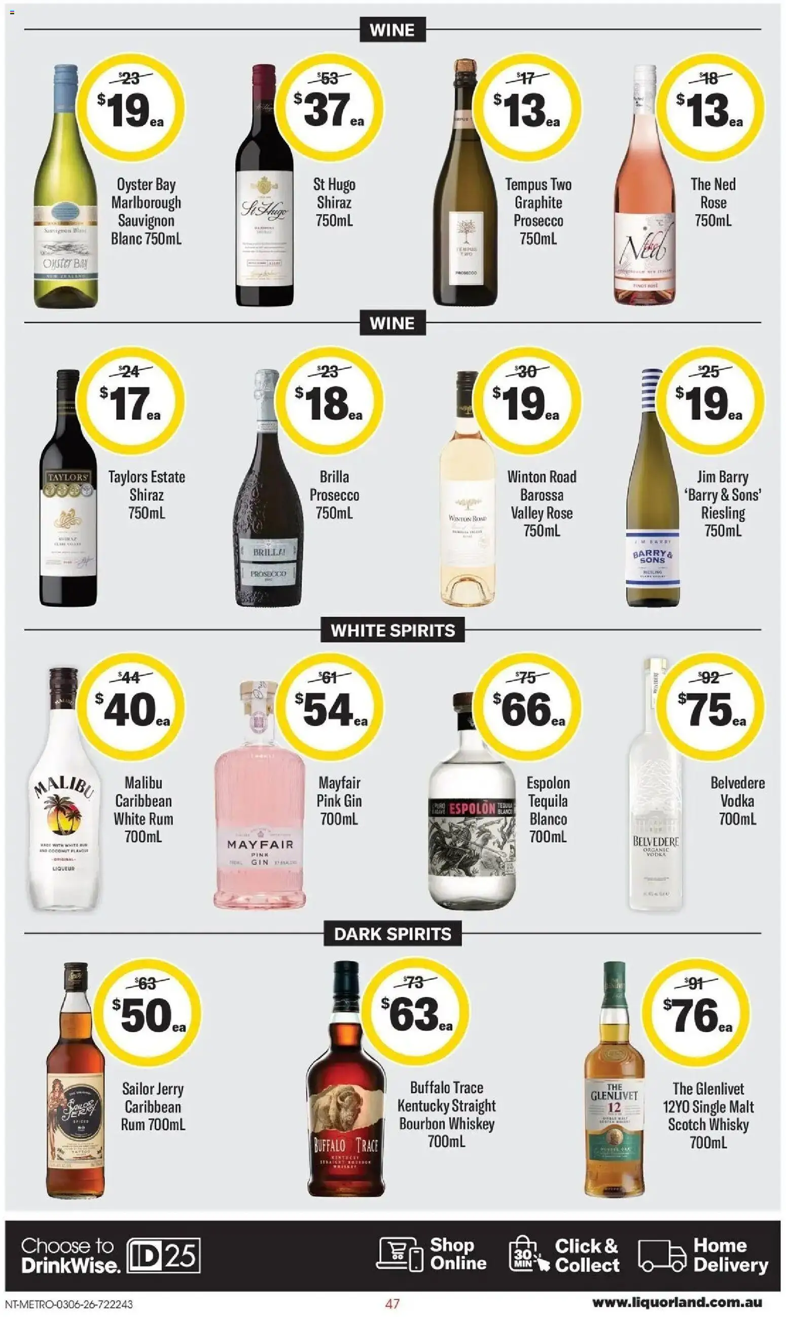 Coles catalogue - valid from 02.06.2026 | Page: 47 | Products: Wine, Bourbon, Vodka, Rum