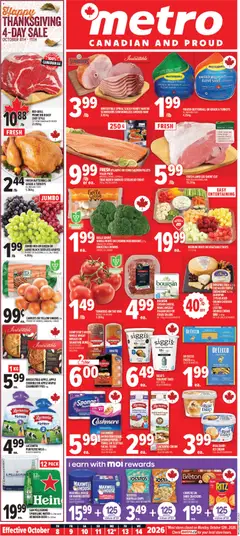 Preview of Metro weekly flyer / circulaire from shop Metro valid from Oct 8, 2026