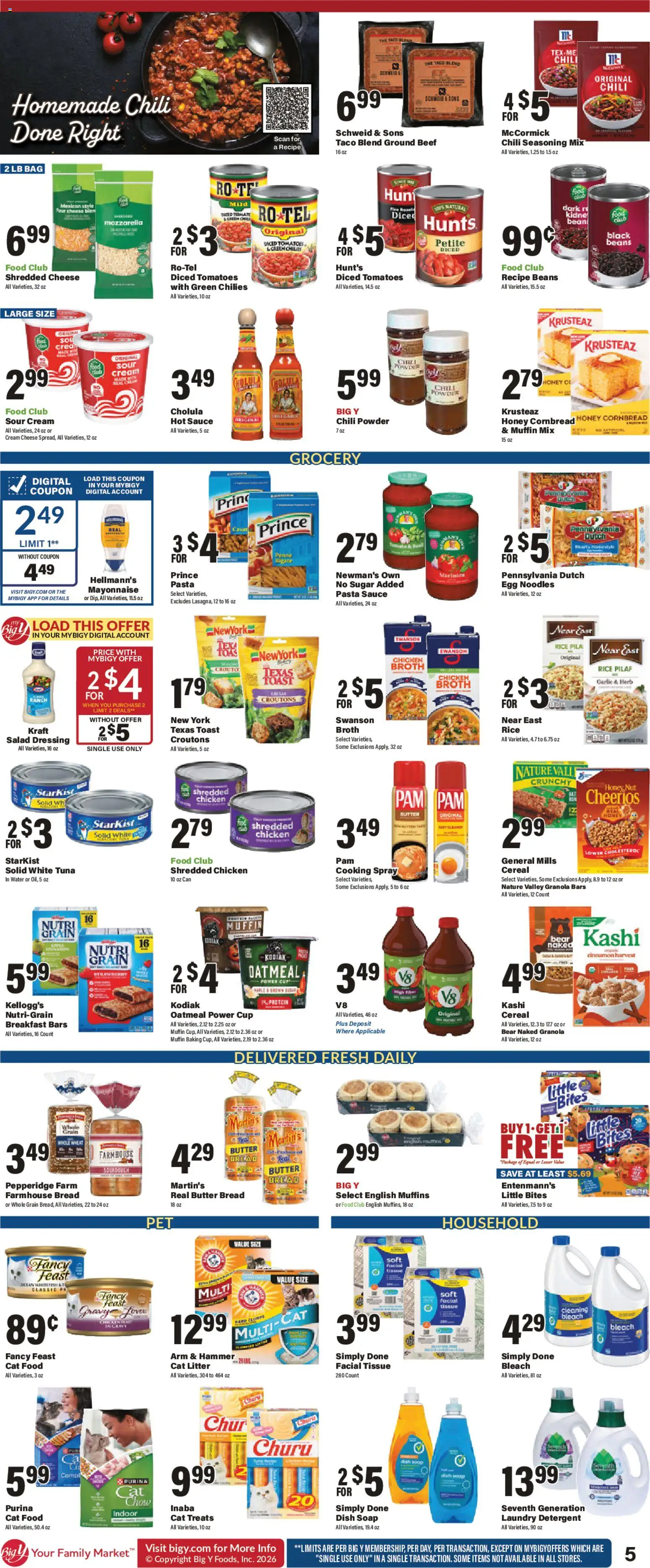 Big Y Weekly Ad - valid from 09/24/2026 | Page: 7 | Products: Cat Food, Laundry detergent, Garlic, Tuna