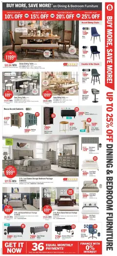 Preview of The Brick weekly flyer / circulaire from shop The Brick valid from Jul 9, 2026 | Page: 12 | Products: Table, Chair, Cabinet, Office desk