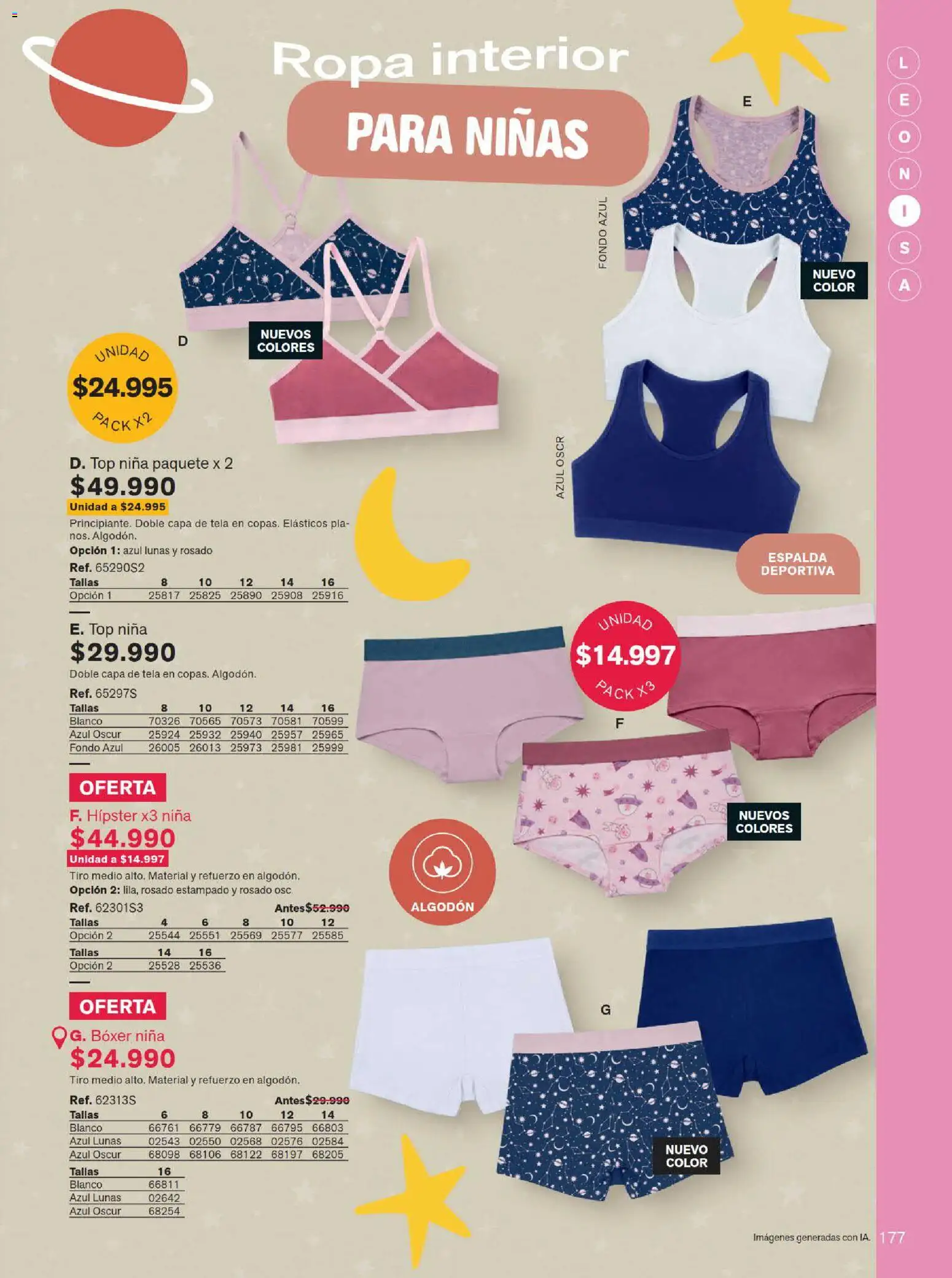 Leonisa revista - valida desde el 15/07/2026 | Página: 177 | Productos: Algodón, Top, Ropa, Ropa interior