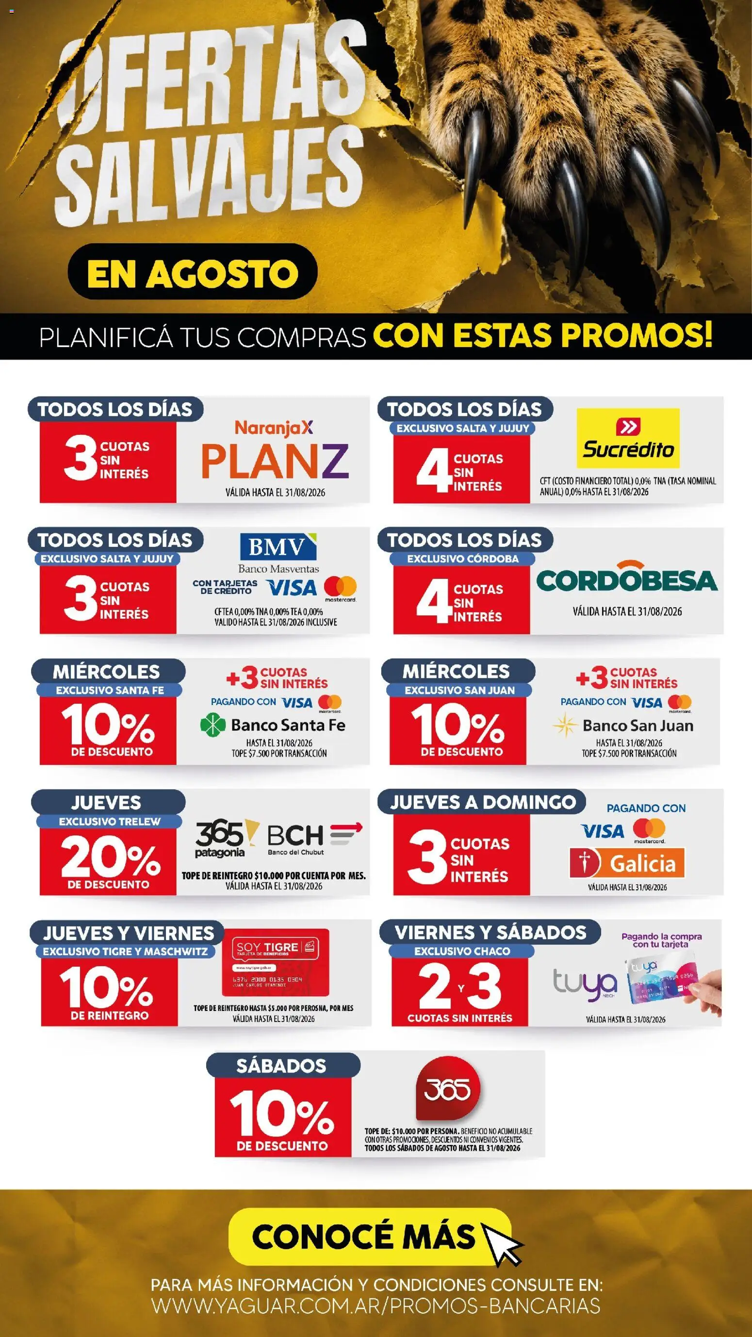 Yaguar - Planifica tu mes Parque Chacabuco │ válido desde el 01/08/2026 | Página: 1