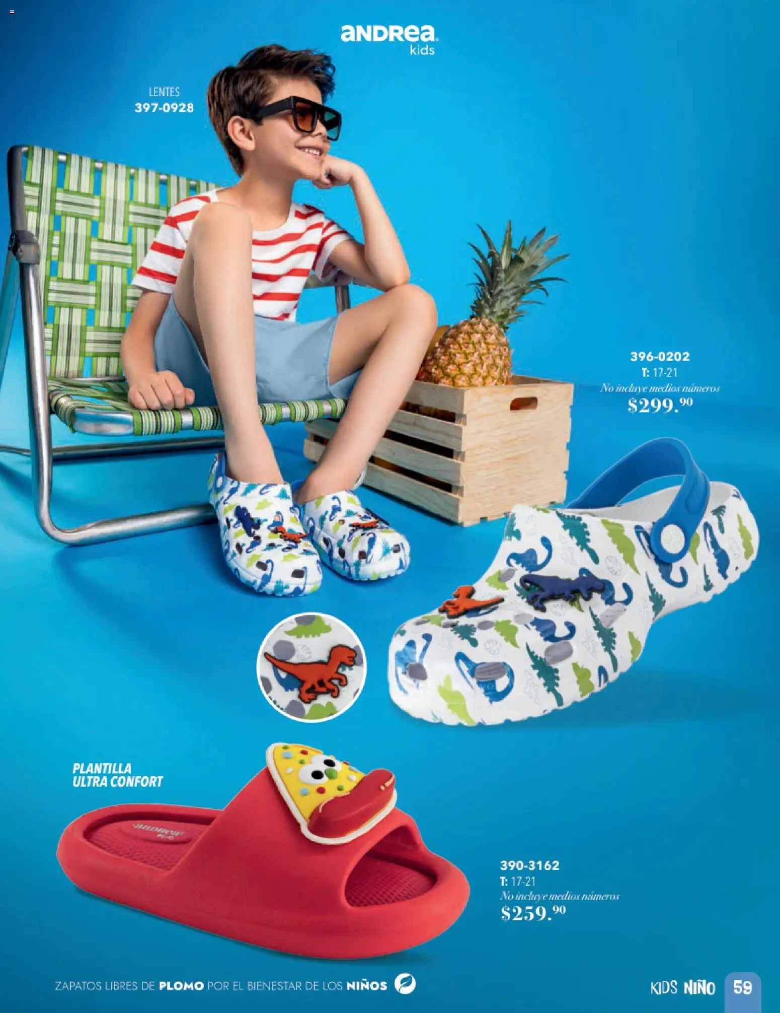 Nuevas ofertas de Andrea válidas en toda la República Mexicana desde el 24.05.2026. ¡Encuentra las mejores ofertas en Andrea catálogo Infantil! | Página: 59 | Productos: Lentes, Zapatos