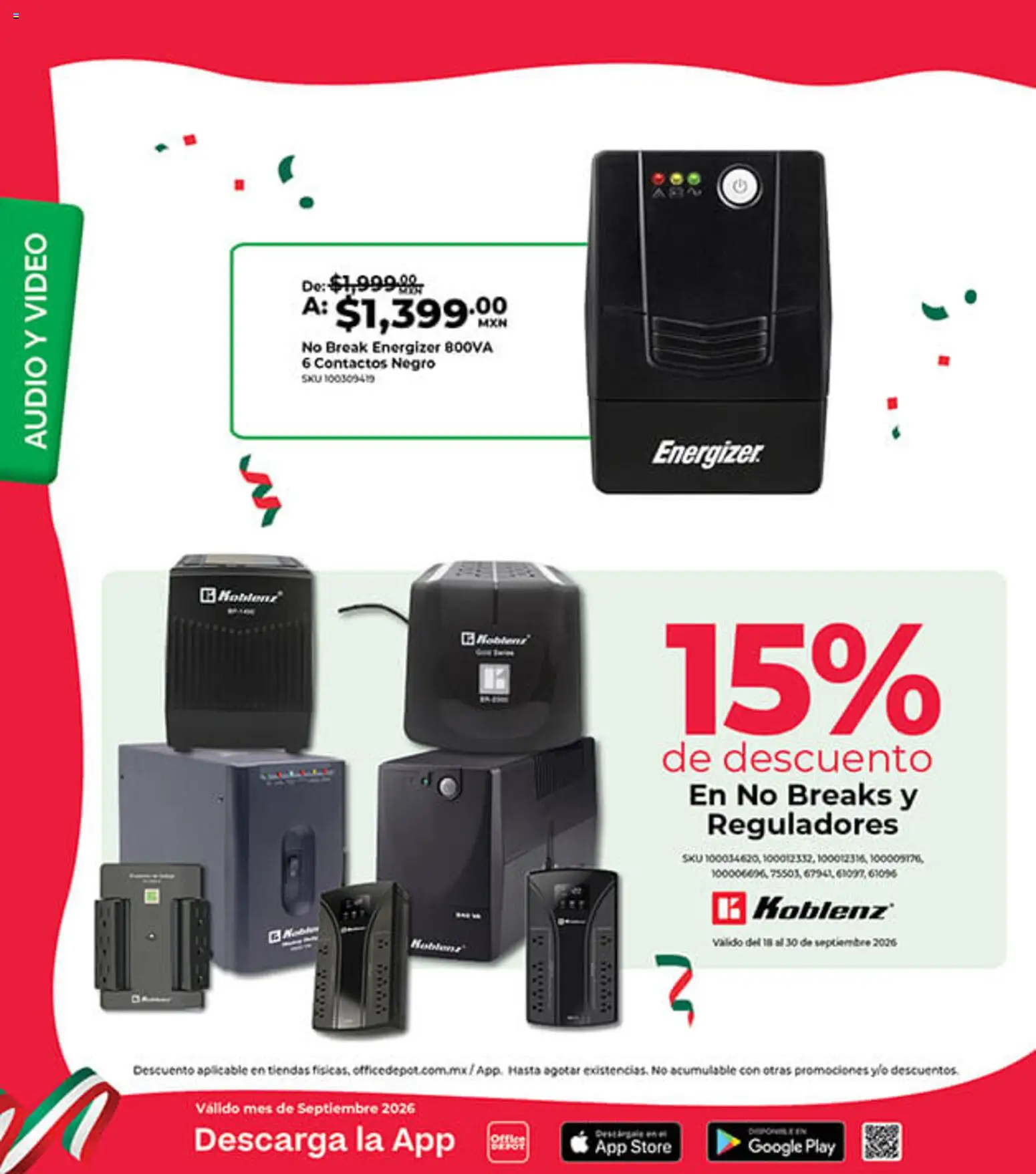 Nuevas ofertas de Office Depot válidas en toda la República Mexicana desde el 01/09/2026. ¡Encuentra las mejores ofertas en Office Depot catálogo! | Página: 15