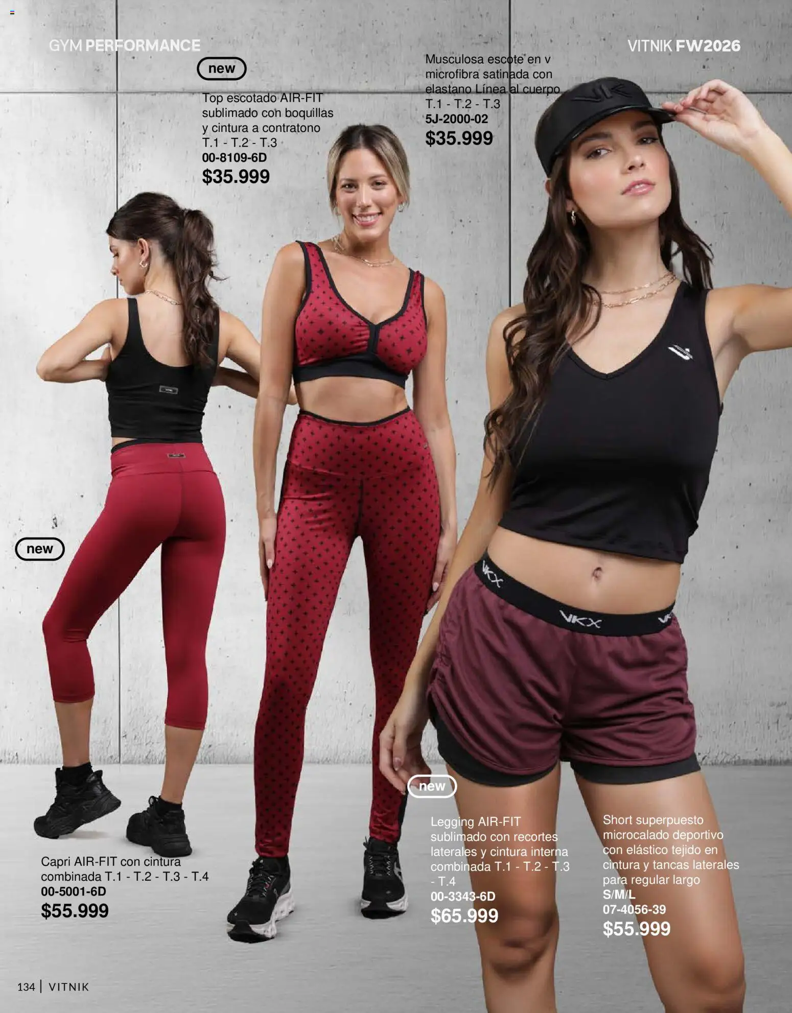 Vitnik - Mujer │ válido desde el 01/04/2026 | Página: 134 | Productos: Top, Short, Musculosa