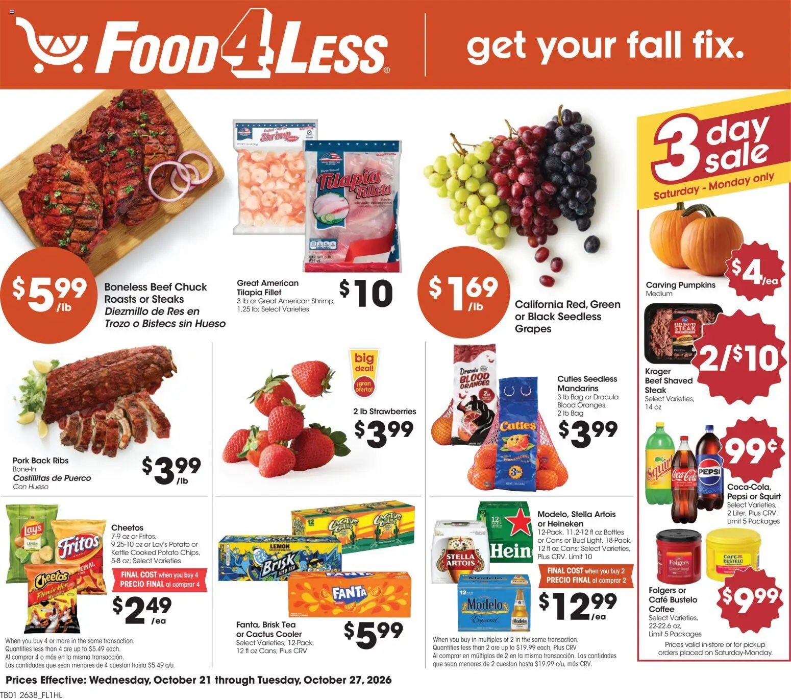 Food 4 Less Weekly Ad - valid from 10/21/2026 | Page: 1