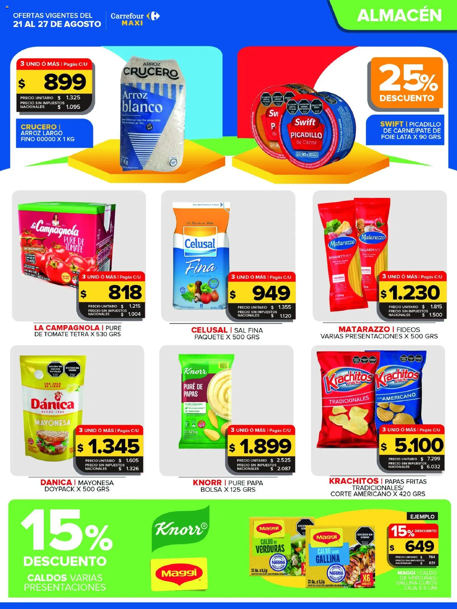 Carrefour Maxi catálogo │ válido desde el 21/08/2026 | Página: 7 | Productos: Caja, Papa, Sal, Verduras