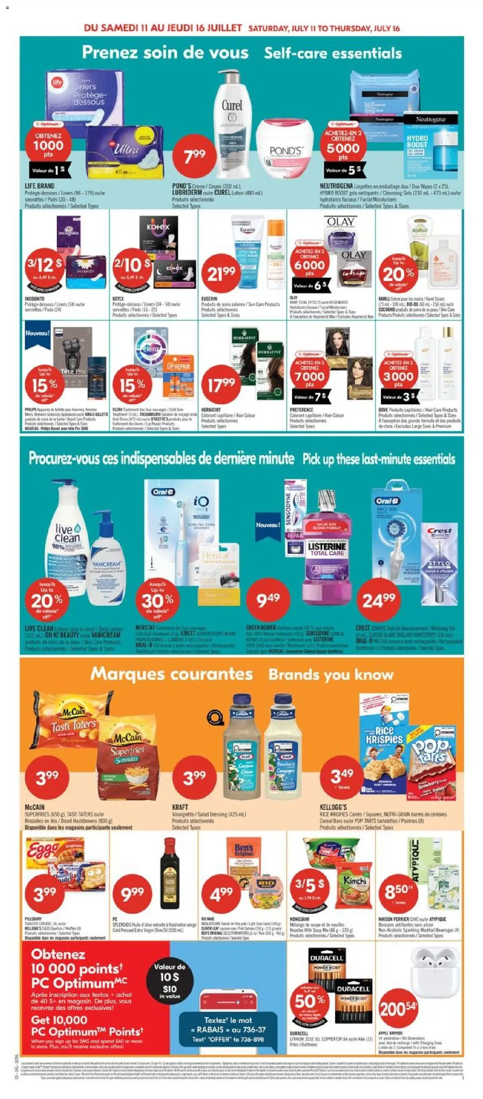 Pharmaprix flyer valid from Jul 11, 2026 | Page: 14 | Products: Noodles, Cream, PC, Robot