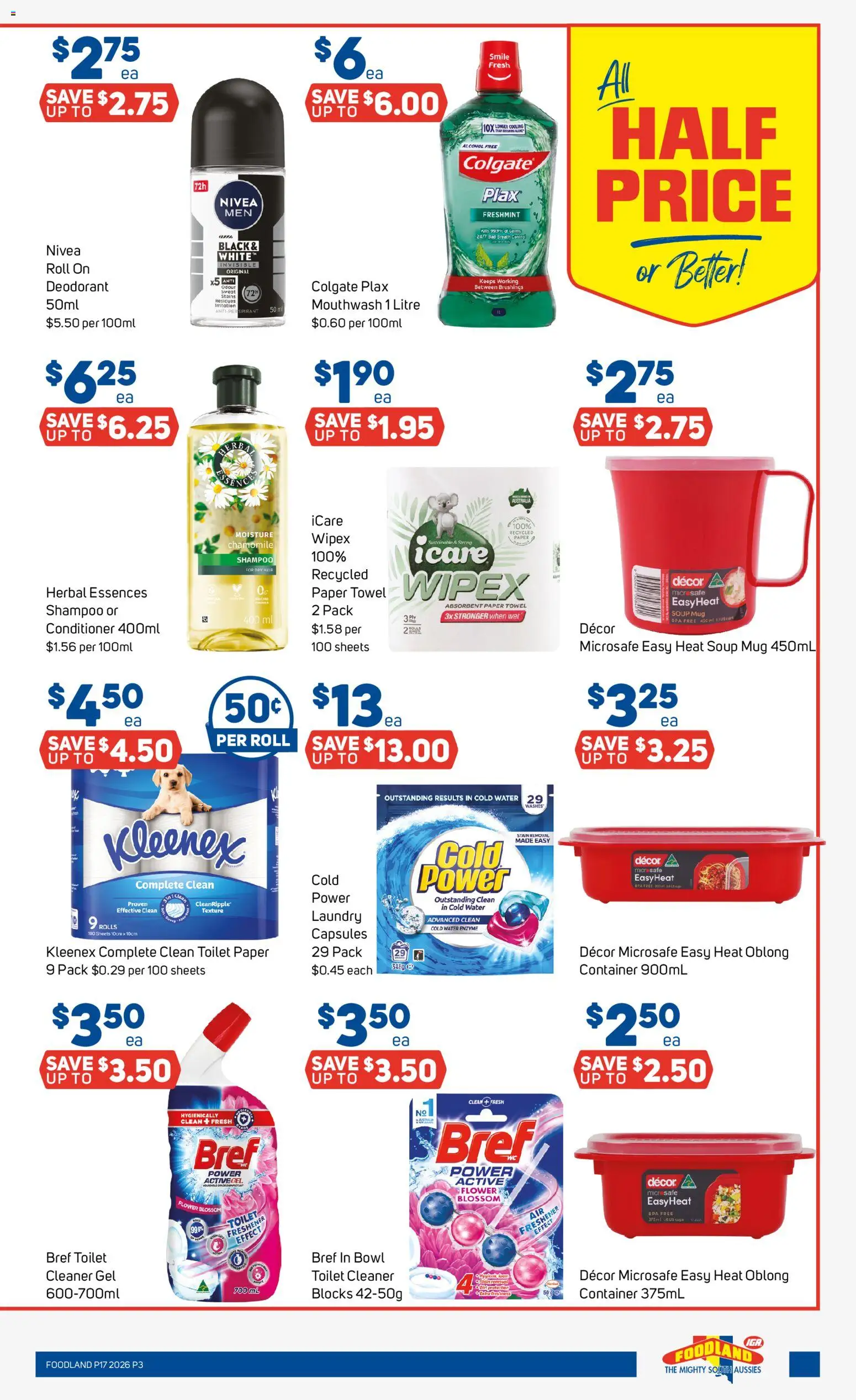 Foodland catalogue - valid from 22.04.2026 | Page: 3 | Products: Conditioner, Antiperspirant, Water, Soup