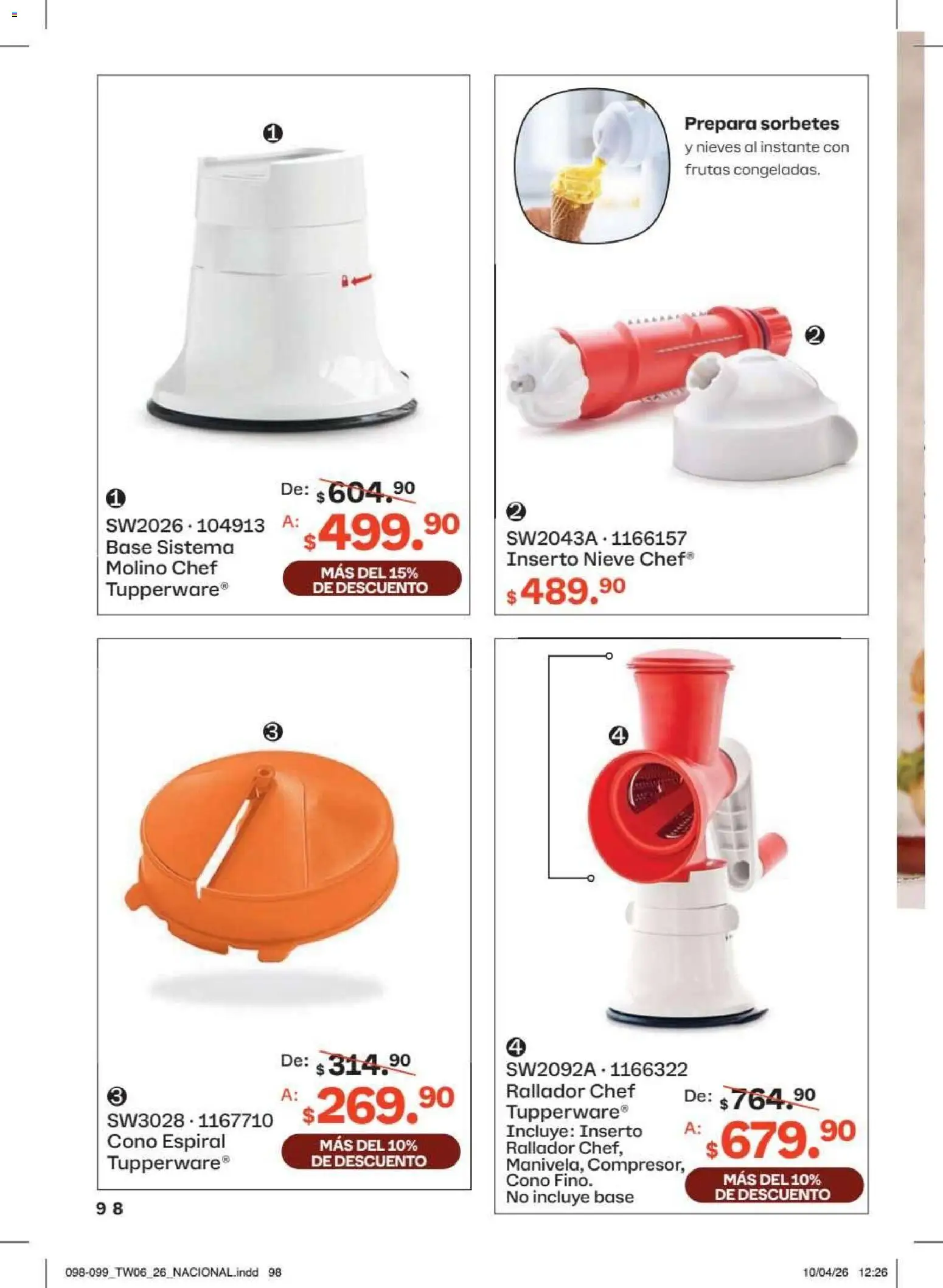 Nuevas ofertas de Tupperware válidas en toda la República Mexicana desde el 18/05/2026. ¡Encuentra las mejores ofertas en Tupperware catálogo! | Página: 98