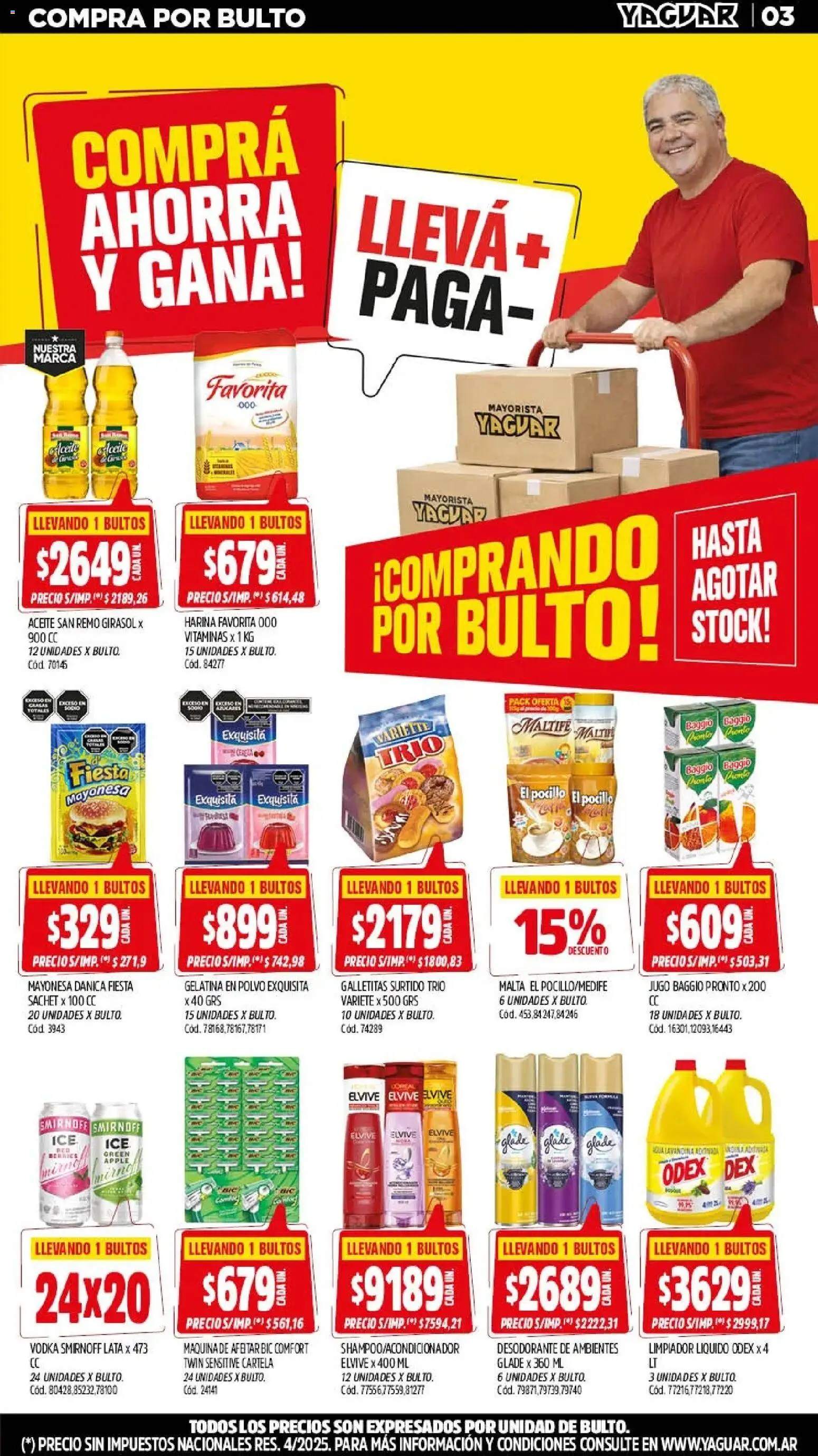 Yaguar - Oferta Semanal Neuquen │ válido desde el 03/08/2026 | Página: 3 | Productos: Vitaminas, Galletitas, Desodorante, Pocillo
