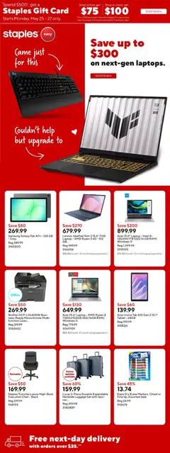 Preview of Staples weekly flyer / circulaire from shop Staples valid from 22.05.2026