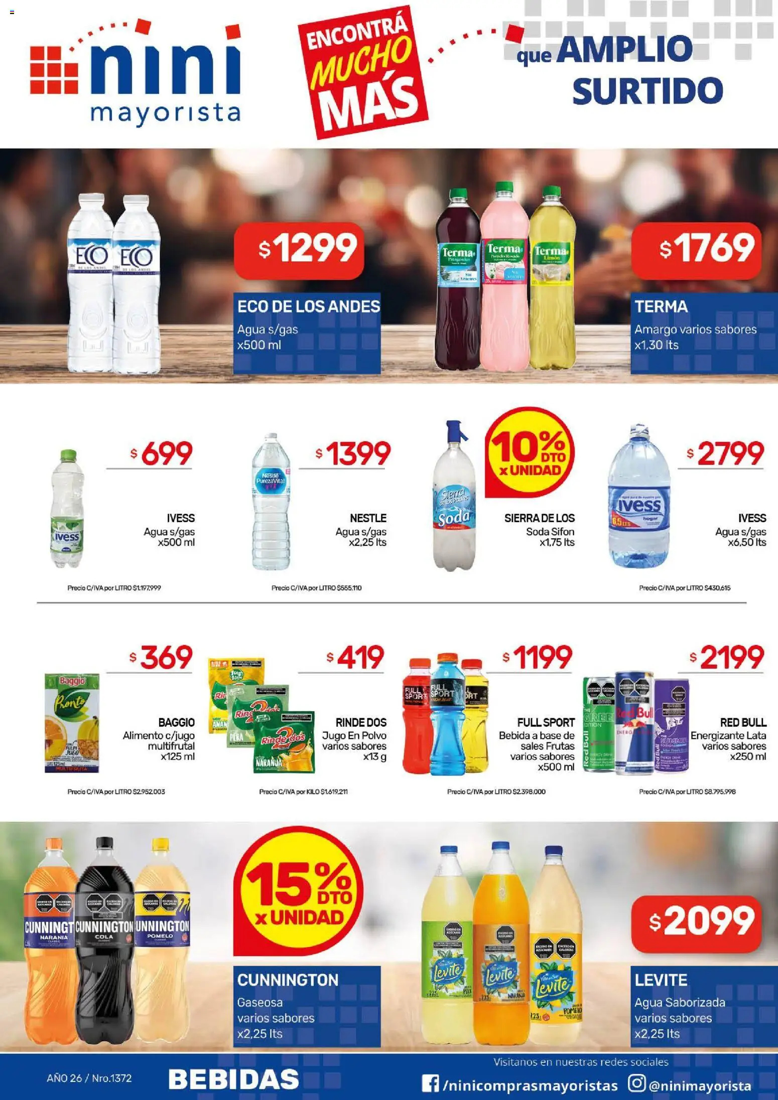 NINI Mayorista ofertas │ válido desde el 10/08/2026 | Página: 18 | Productos: Bebidas, Sales, Jugo, Agua saborizada