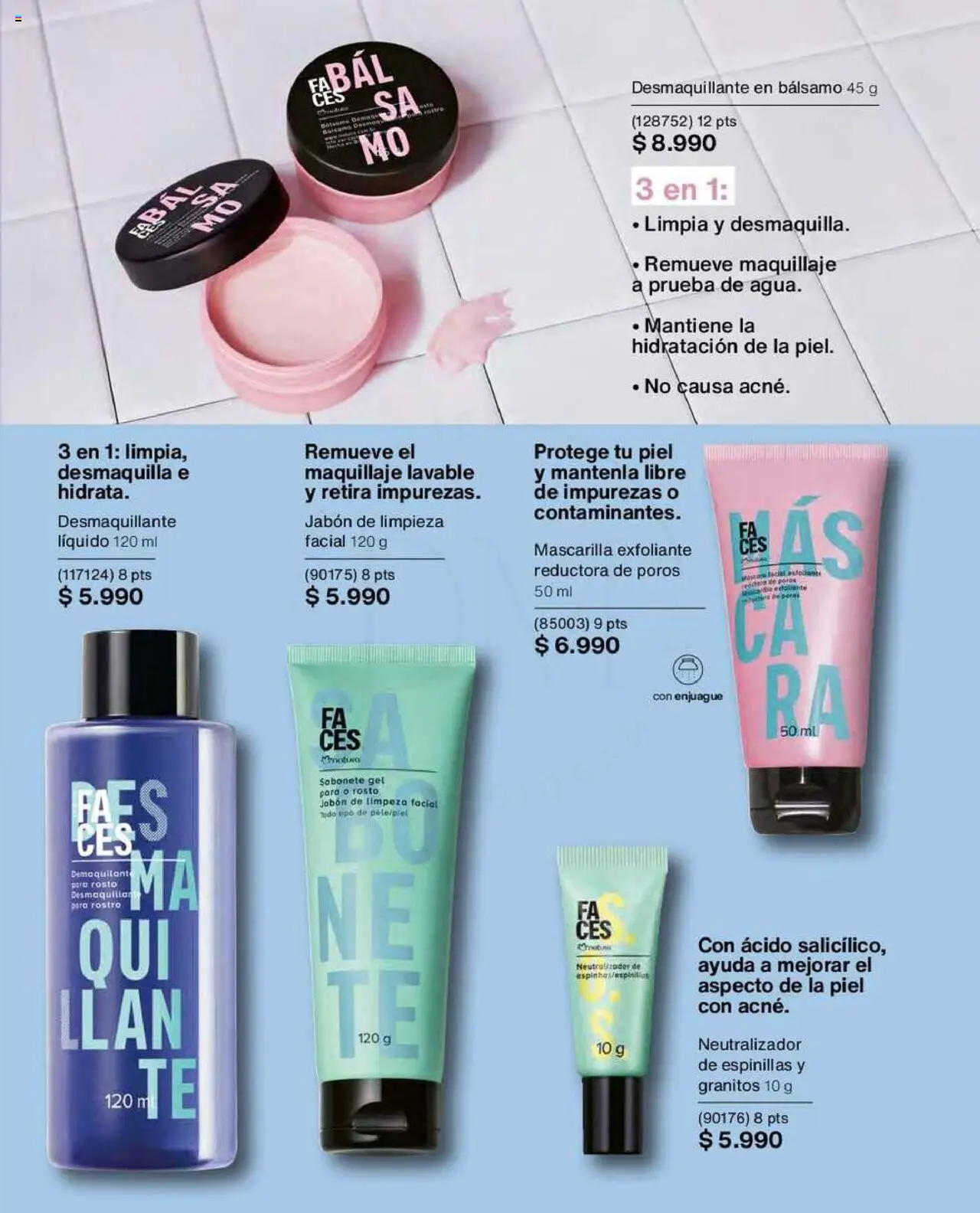 Natura catálogo │ válido desde el 26.06.2025 | Página: 90 | Productos: Desmaquillante, Bálsamo, Maquillaje, Jabón