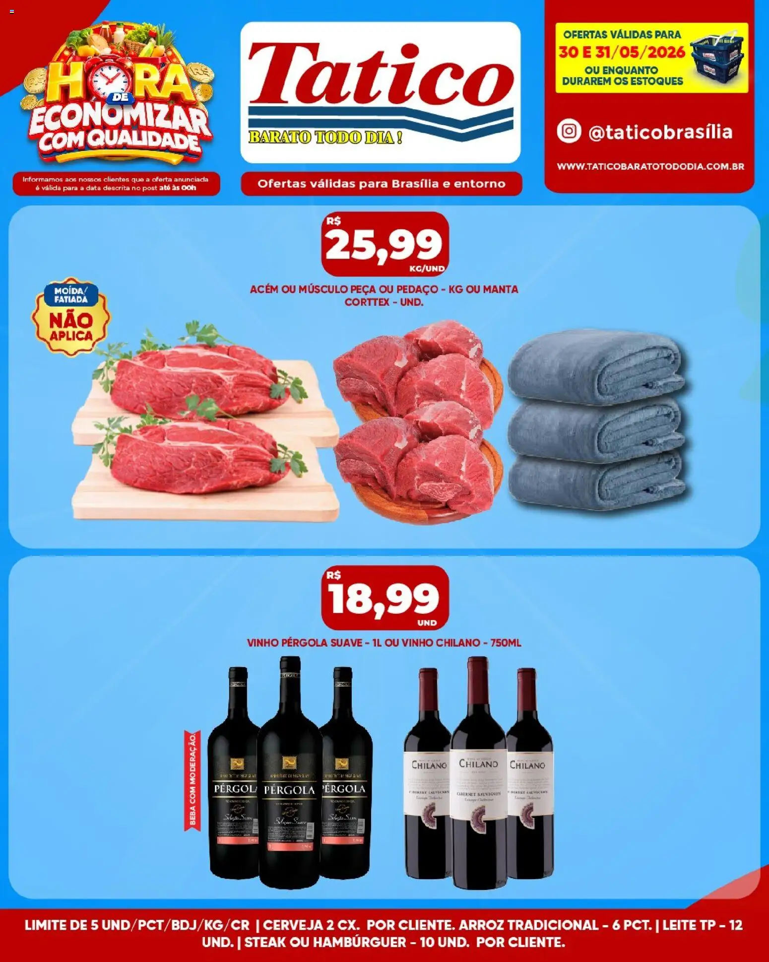 Tatico Folheto - válido de 30.05.2026 | Página: 13 | Produtos: Acém, Leite, Vinho, Cerveja