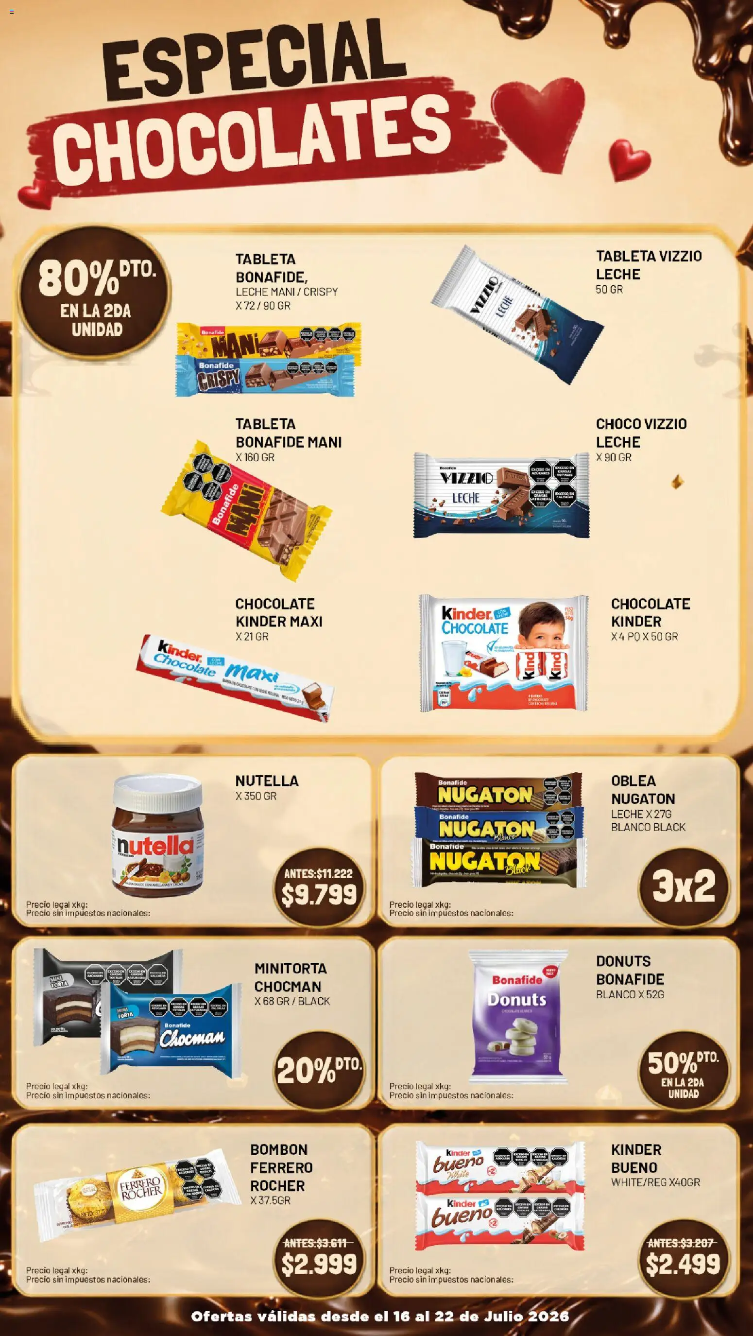 Makro ofertas │ válido desde el 16/07/2026 | Página: 10 | Productos: Tableta, Peso, Torta, Chocolate