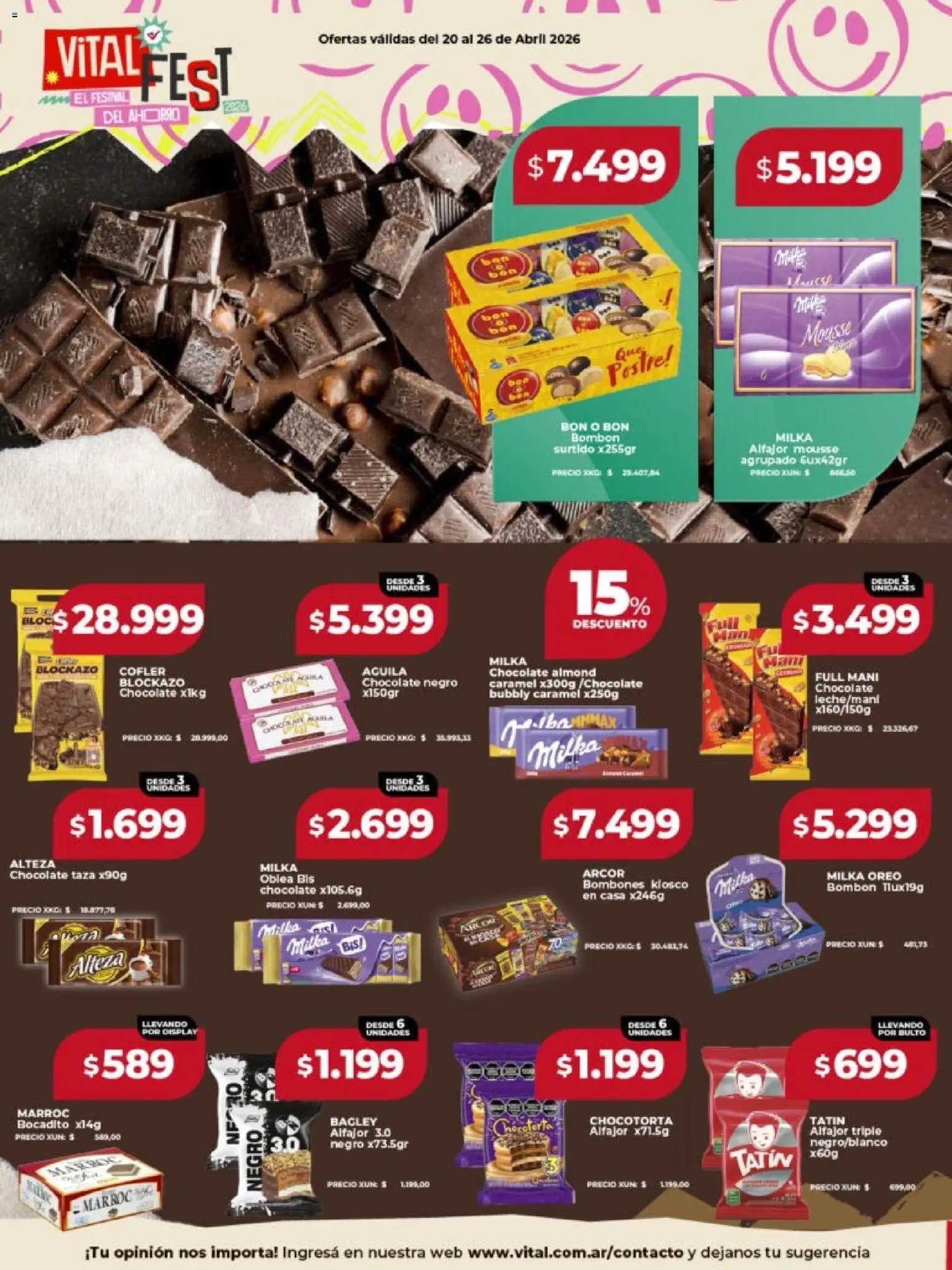 Vital - Ofertas │ válido desde el 20.04.2026 | Página: 18 | Productos: Bombones, Taza, Mousse, Chocolate
