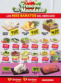 Vista previa de Soriana Frescos del Mandado Mercado: Sonora y Sinaloa, nuevo folleto de la tienda, válido en México a partir del 14/07/2026