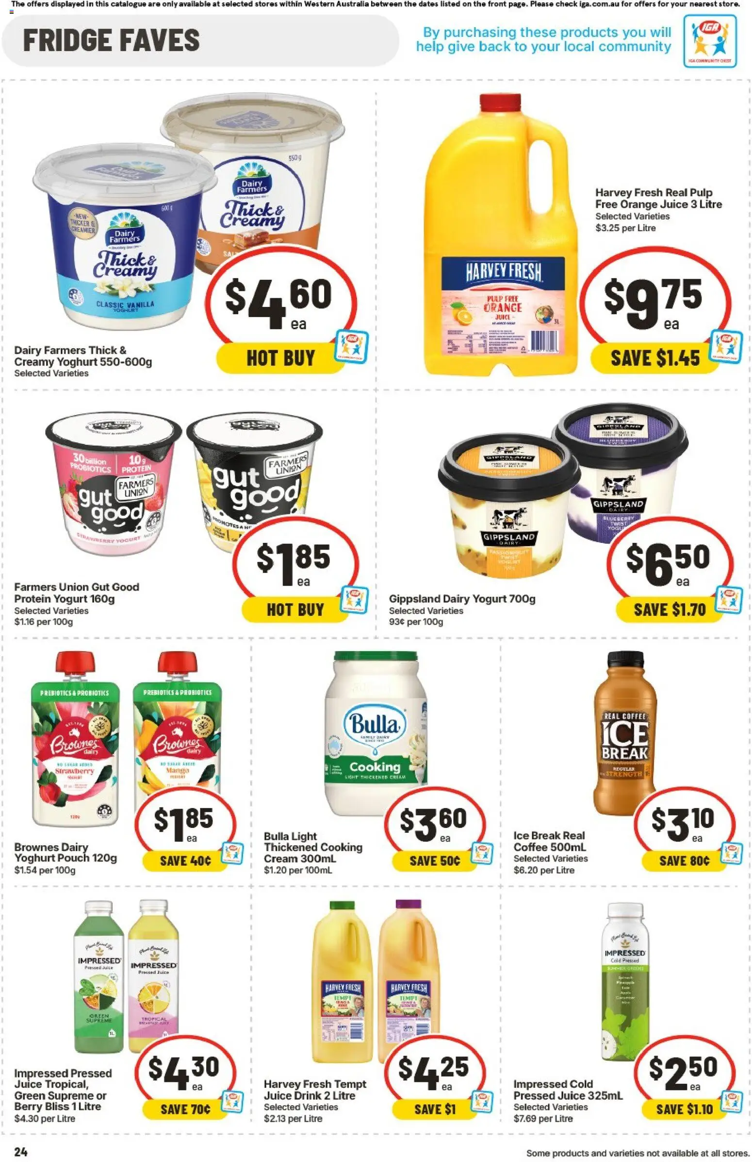 IGA catalogue - valid from 19/08/2026 | Page: 24 | Products: Yogurt, Light, Coffee, Cream