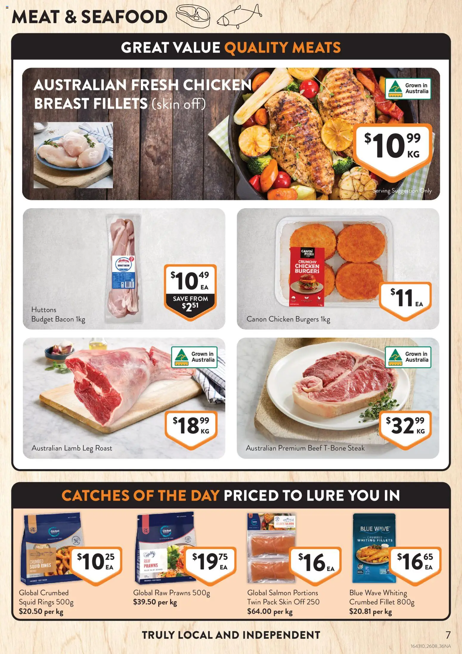 Foodworks catalogue - valid from 26/08/2026 | Page: 7 | Products: Chicken, Steak, Salmon, Seafood