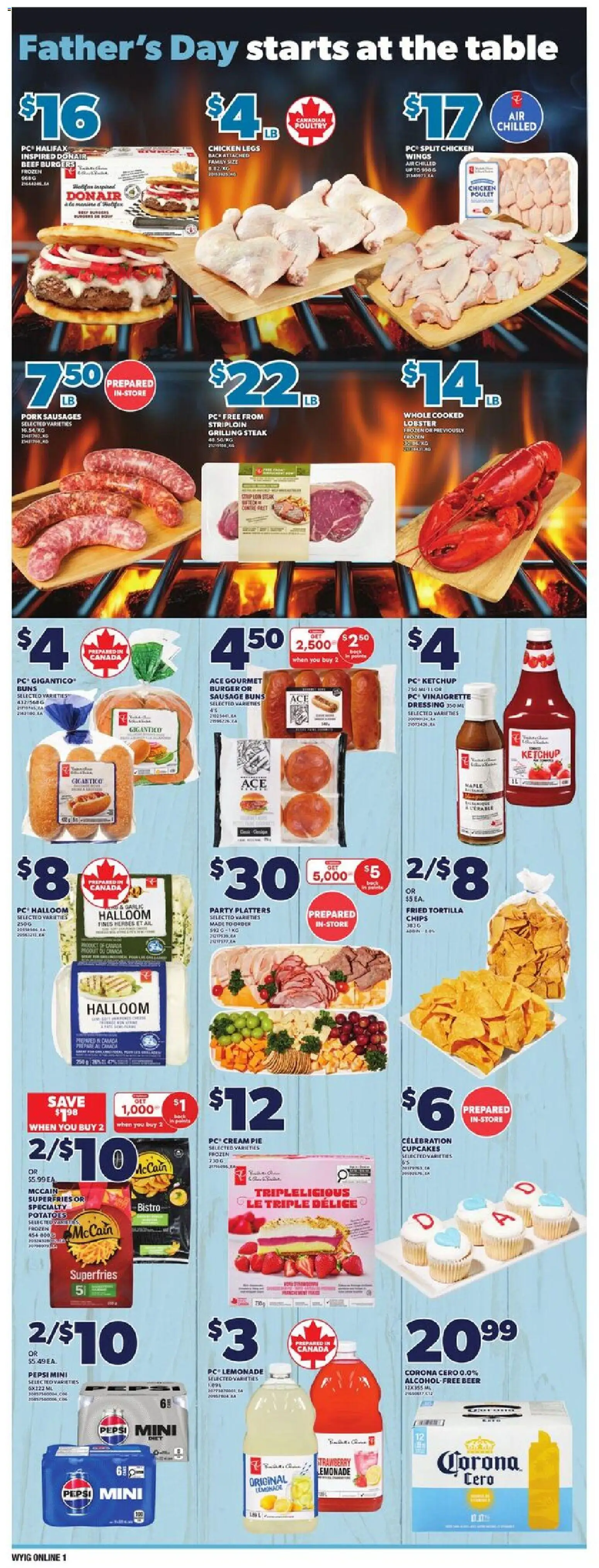 Loblaws flyer valid from 18.06.2026 | Page: 7 | Products: Ketchup, Potatoes, Table, Chicken