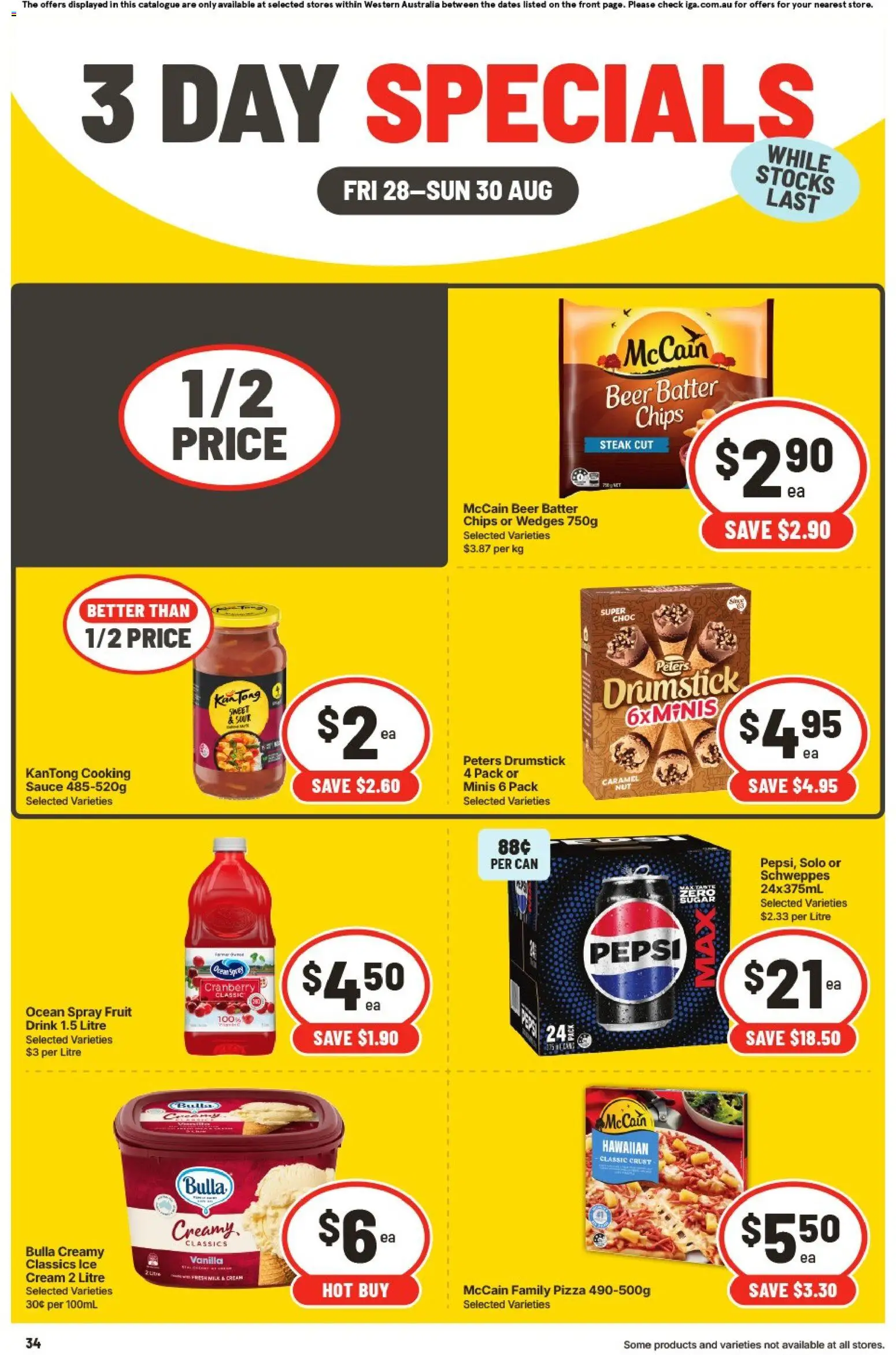 IGA catalogue - valid from 28/08/2026 | Page: 2 | Products: Beer, Chips, Cream, Vanilla