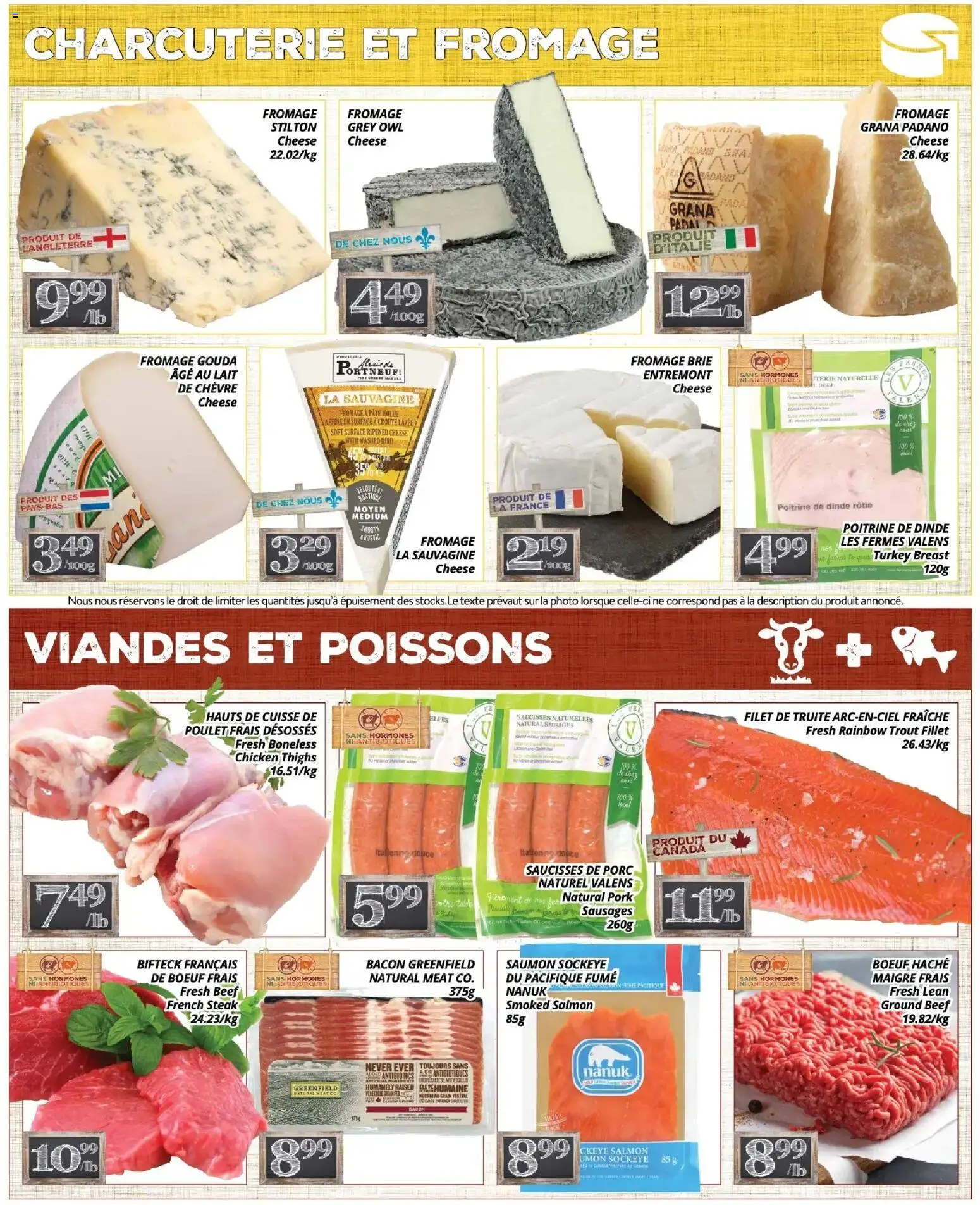 Pa Supermarché flyer valid from Jul 8, 2026 | Page: 3 | Products: Turkey, Cheese, Chicken, Pork