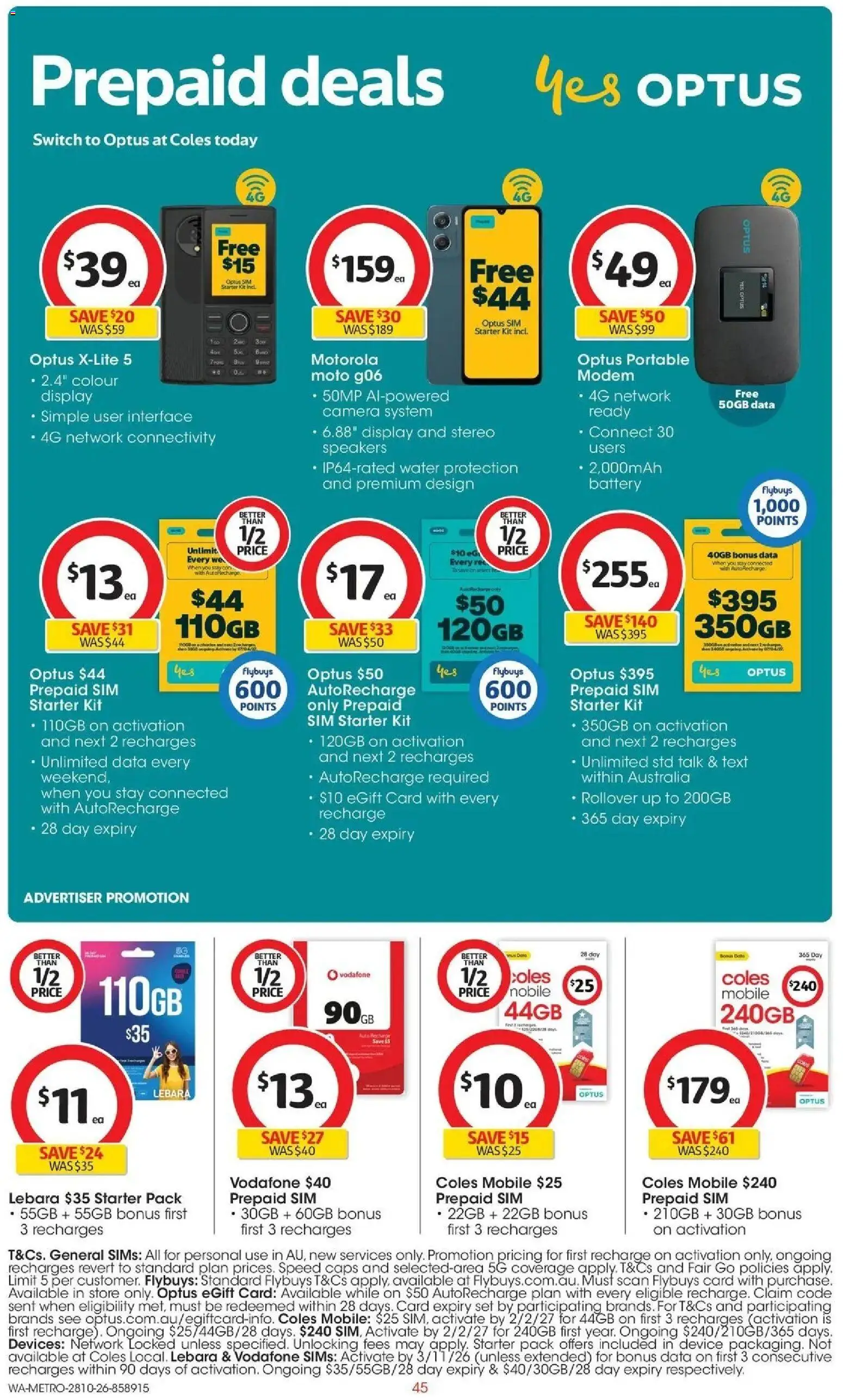 ﻿Coles catalogue valid from 28/10/2026 > Online Australia | Page: 45
