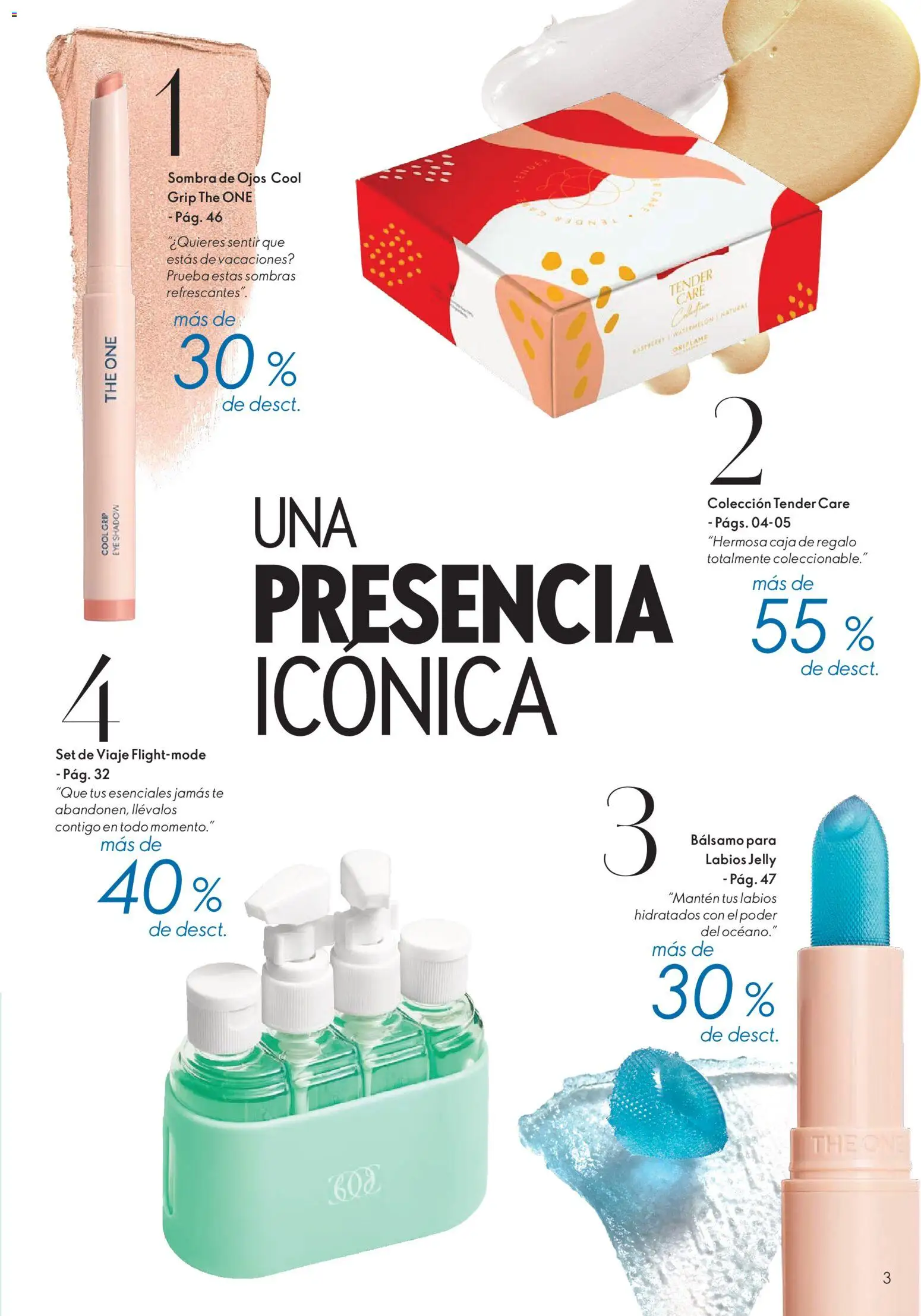 Catálogo Oriflame válido desde 01/08/2026 | Página: 3 | Productos: Sombra de ojos, Caja, Té
