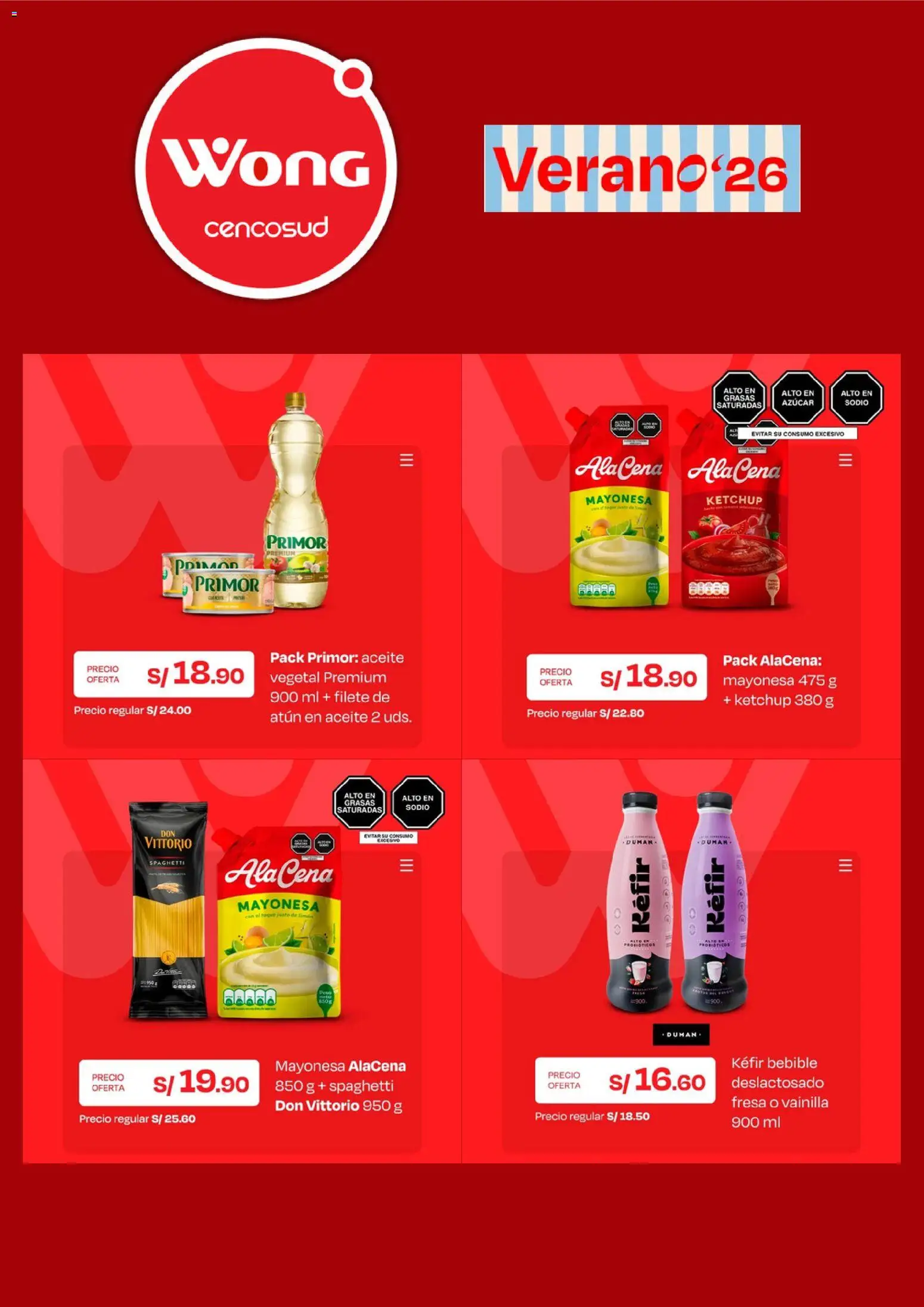 Catálogo Wong válido desde 14/09/2026 | Página: 2 | Productos: Atún, Mayonesa, Filete, Azúcar
