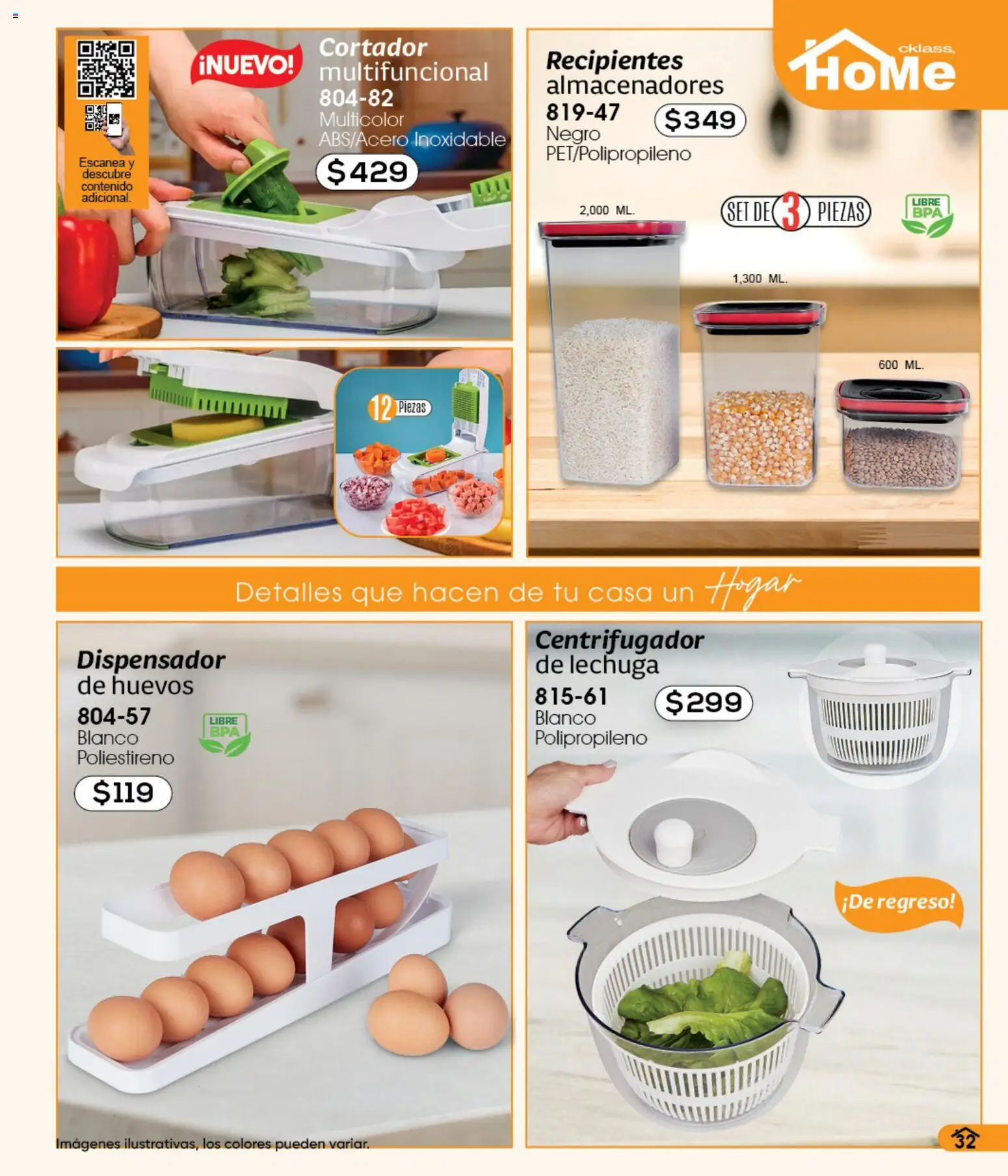 Nuevas ofertas de Cklass válidas en toda la República Mexicana desde el 05.03.2026. ¡Encuentra las mejores ofertas en Cklass catálogo Verano WE! | Página: 82 | Productos: Lechuga, Huevos, Cortador