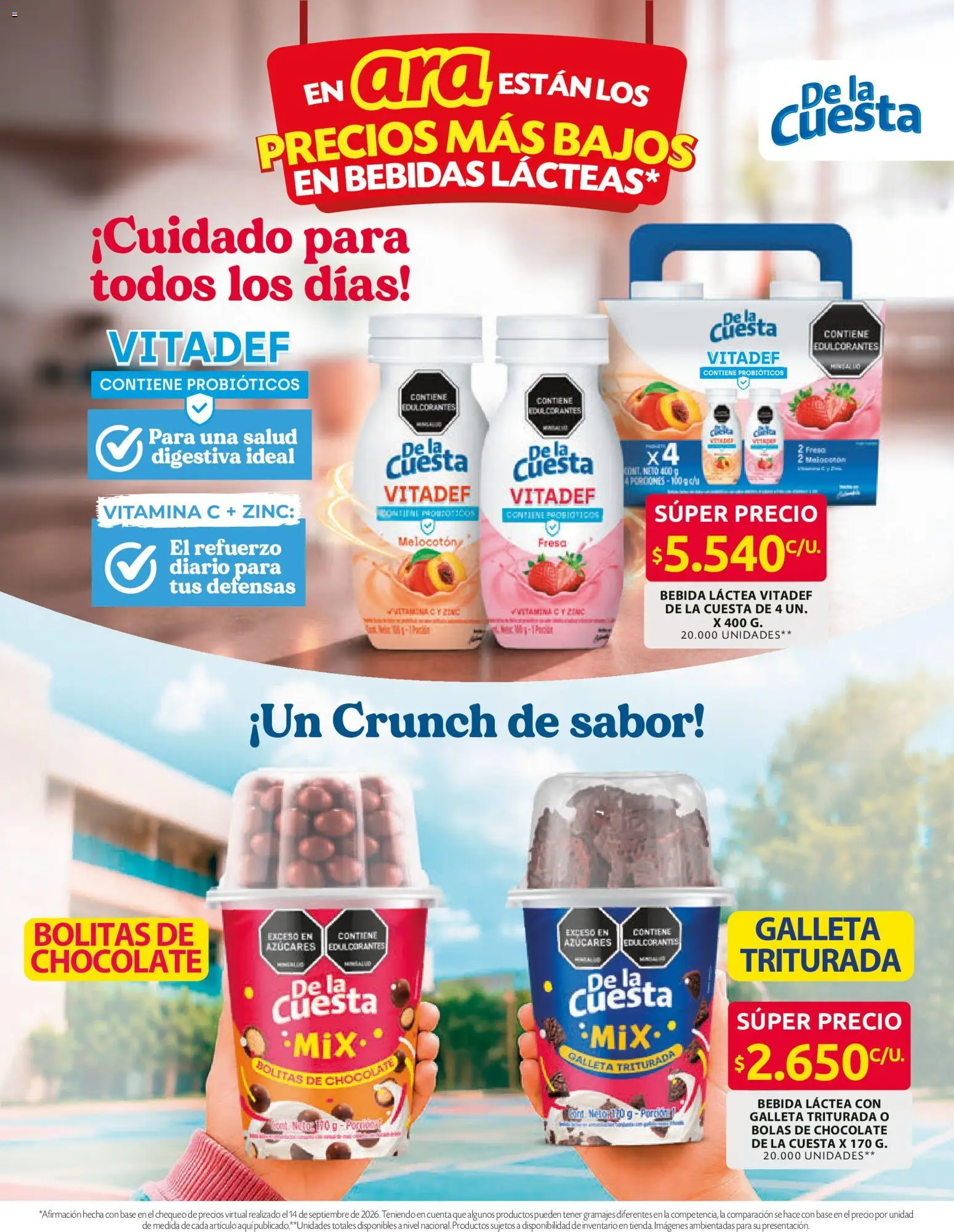 Ara revista - valida desde el 24/08/2026 | Página: 5 | Productos: Bebidas, Bolas de chocolate, Probióticos, Chocolate
