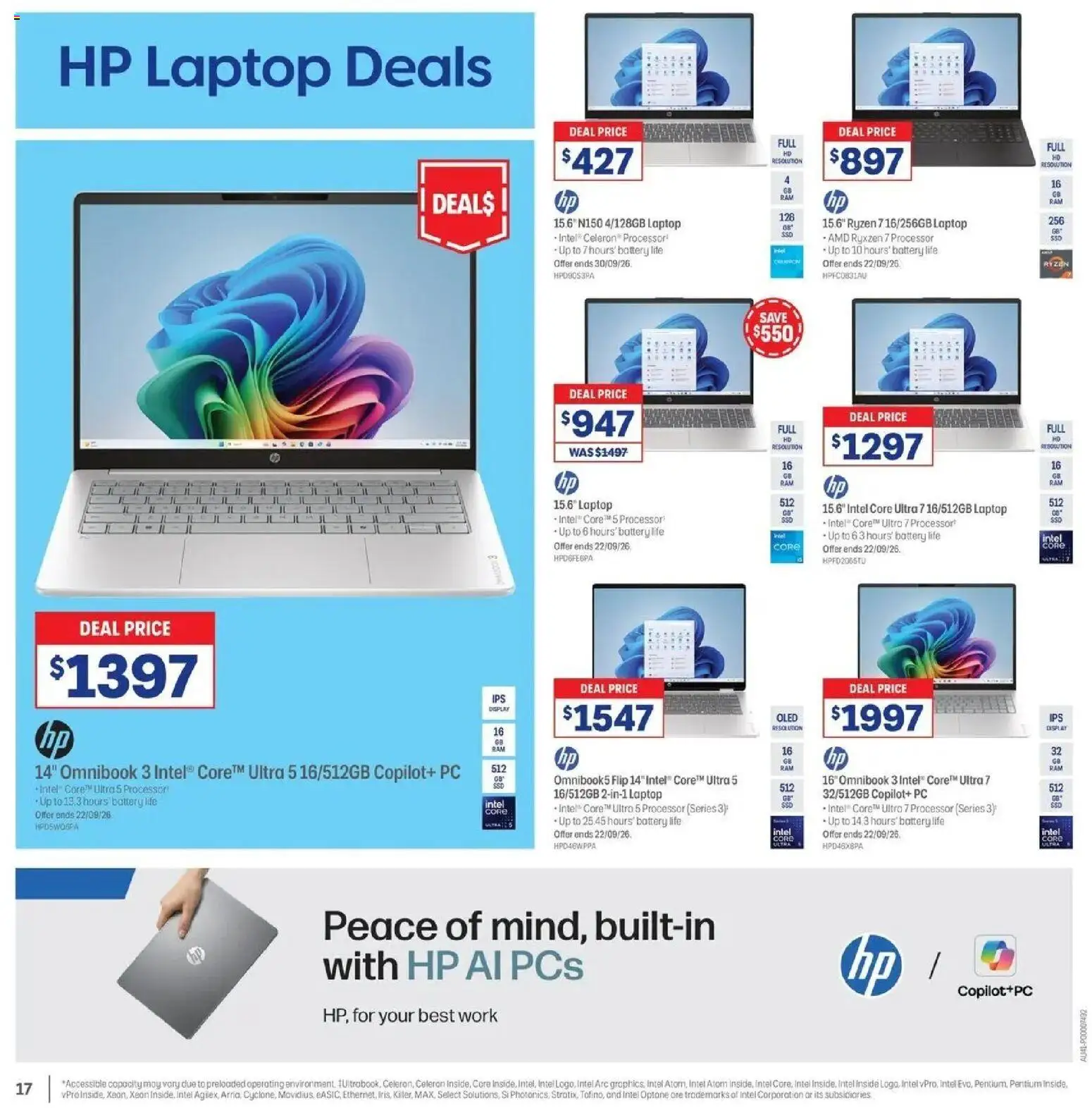 Officeworks Deals - 08/09/2026 > weekly / monthly specials | Page: 17 | Products: Battery, Pc, Laptop