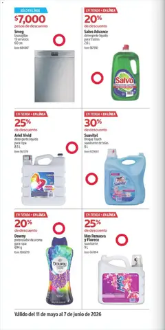 Vista previa de Costco catálogo Descuentos exclusivos, nuevo folleto de la tienda, válido en México a partir del 11.05.2026 | Página: 10 | Productos: Detergente, Suavizante, Suavizante de telas, Lavavajillas