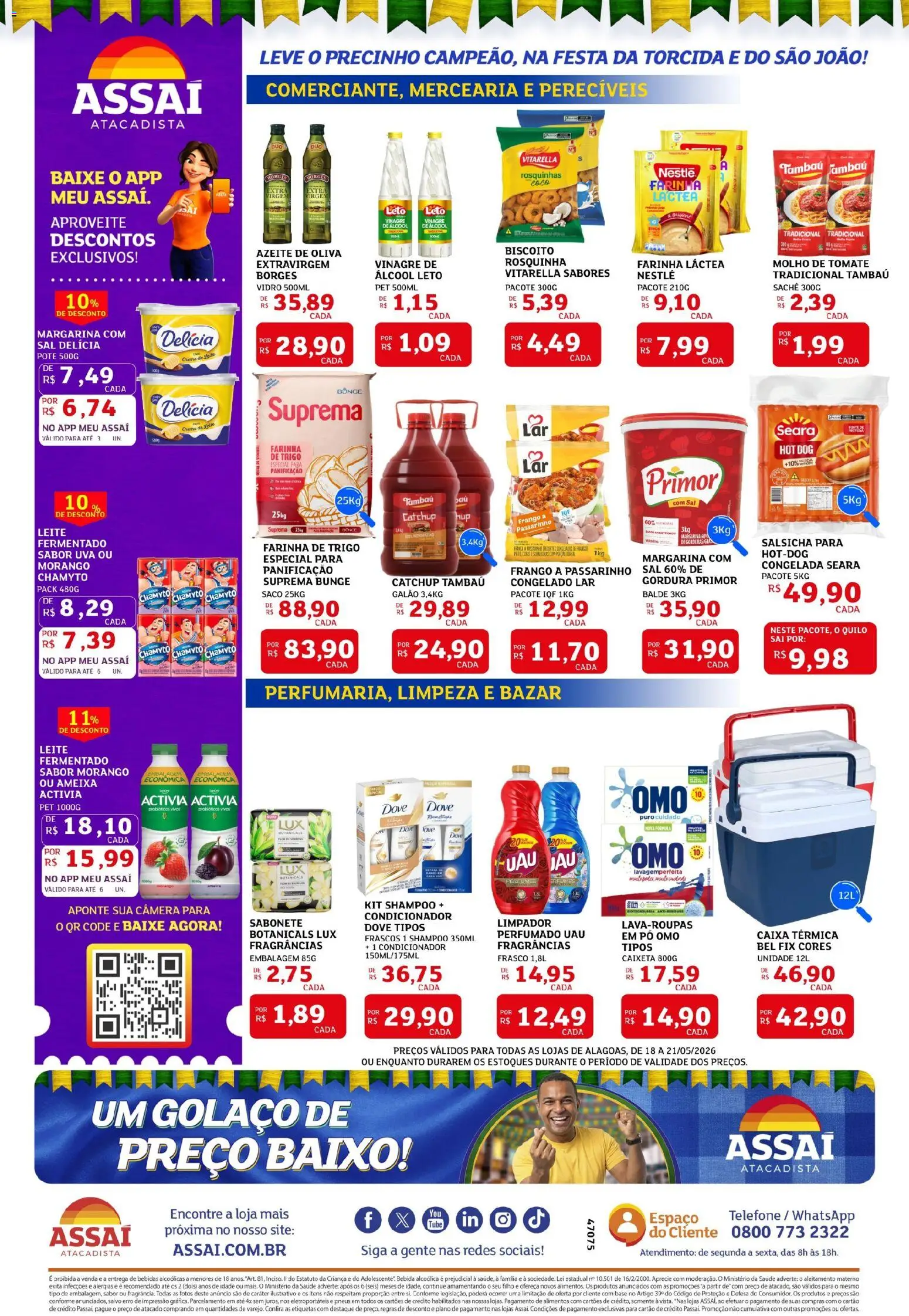 Assaí Atacadista Folheto - válido de 18.05.2026 | Página: 2 | Produtos: Condicionador, Molho de tomate, Dove, Azeite