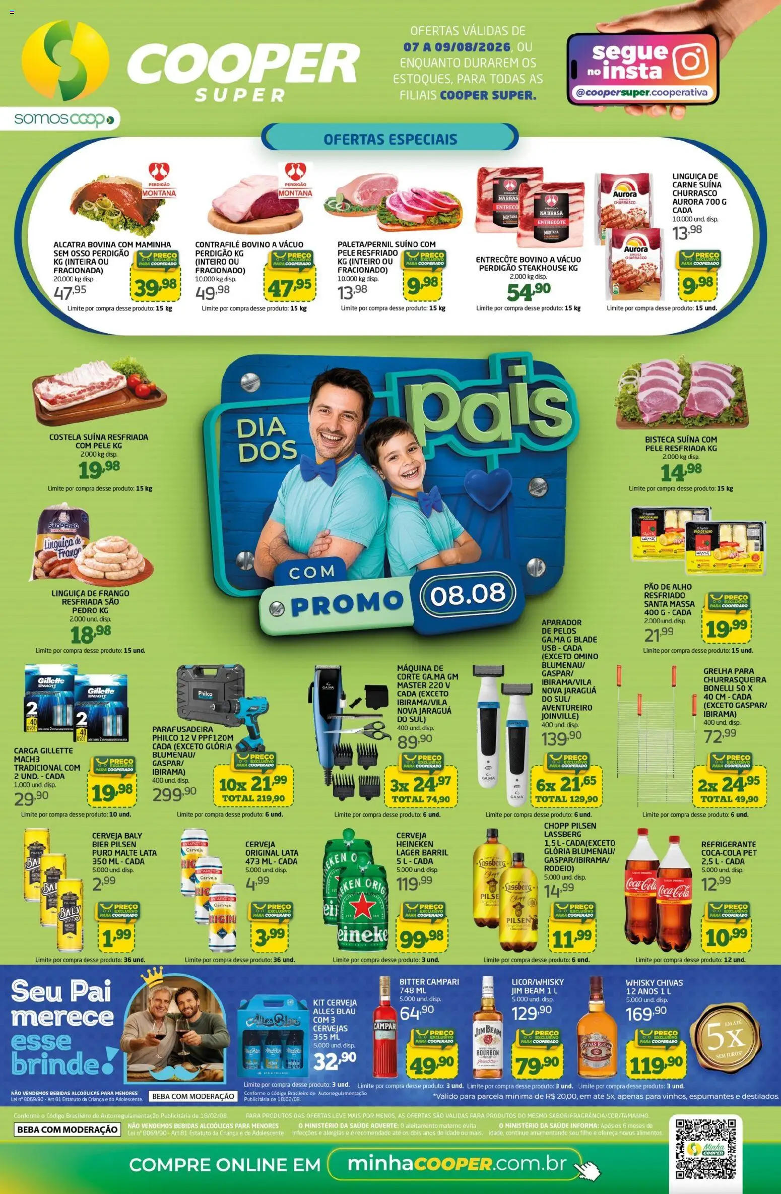 Cooper Folheto - válido de 07/08/2026 | Página: 1 | Produtos: Alho, Maminha, Alimentos, Campari