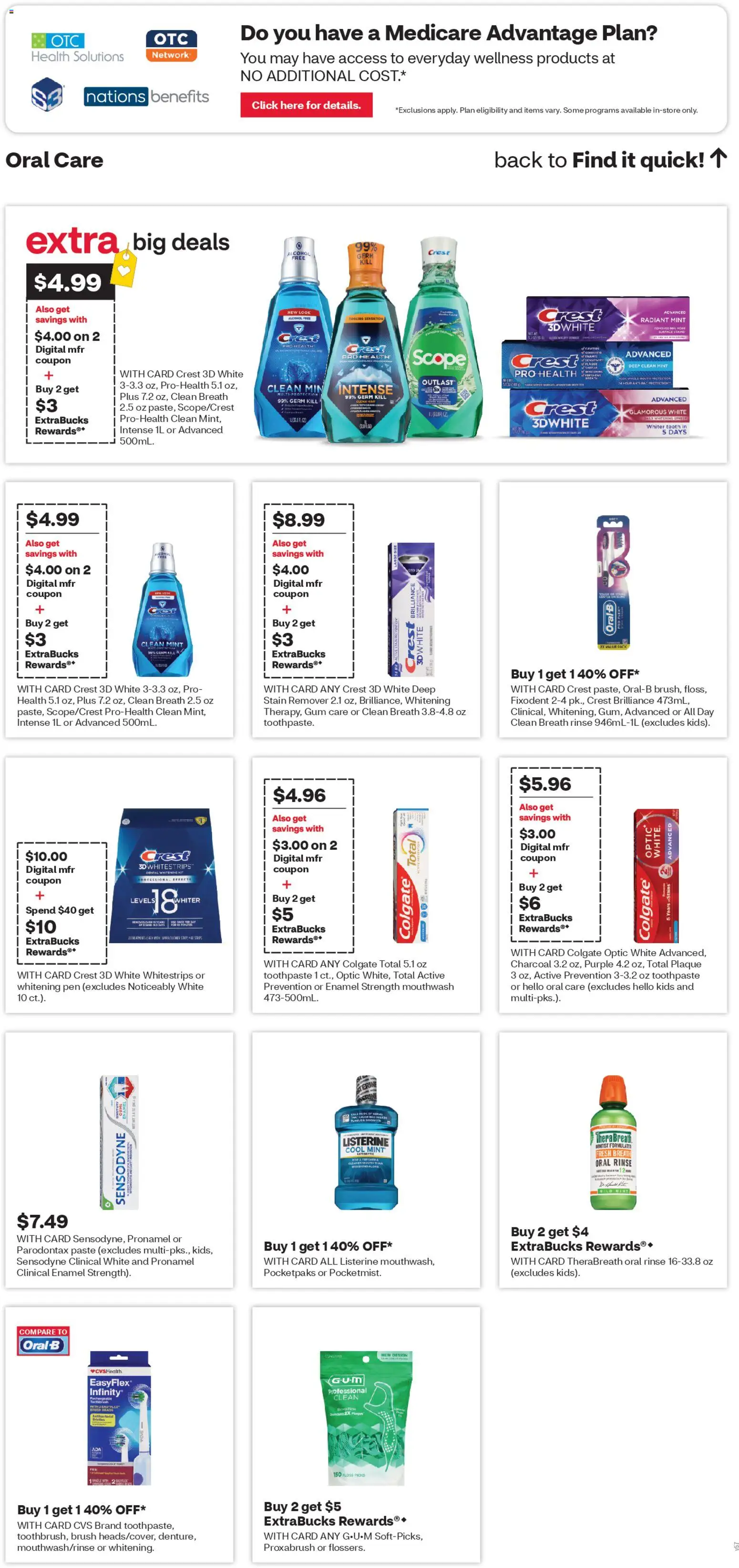 CVS Pharmacy Weekly Ad - WA - valid from 15.03.2026 | Page: 14 | Products: Pen, Toothpaste, Mouthwash, Stain remover