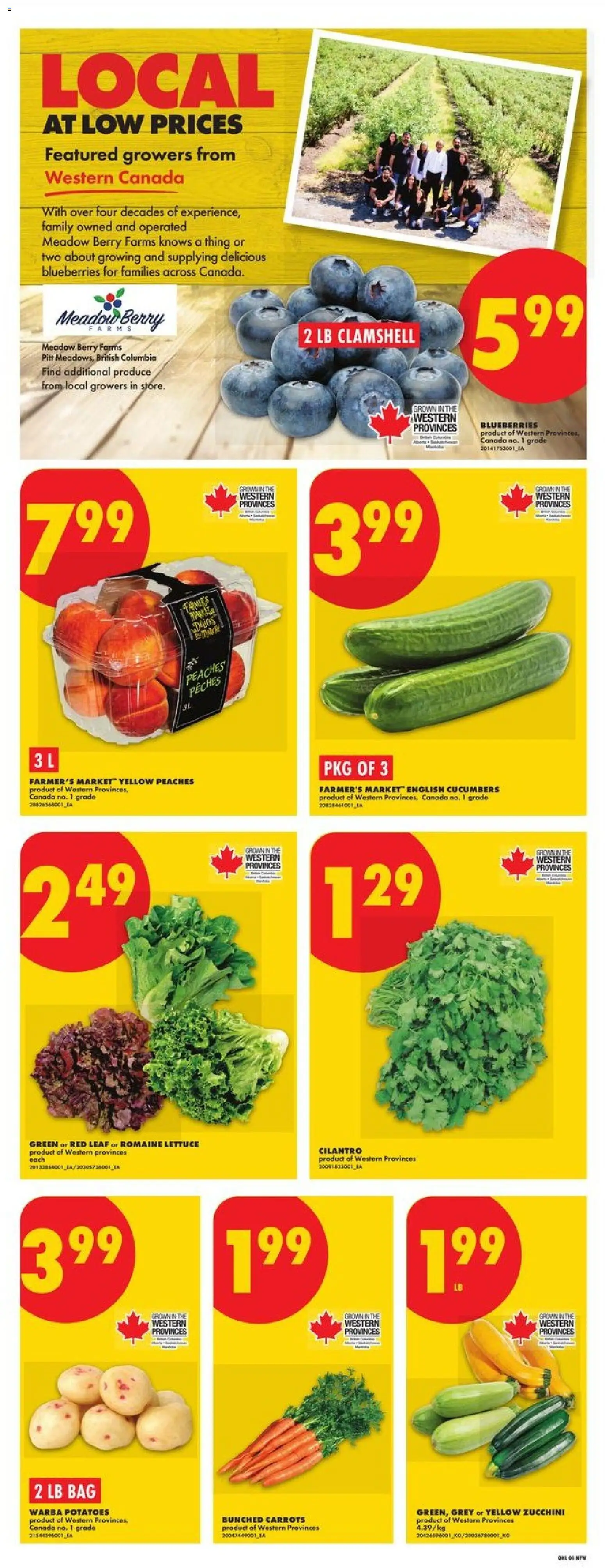 No Frills flyer valid from Aug 6, 2026 | Page: 3 | Products: Cucumbers, Potatoes, Bag