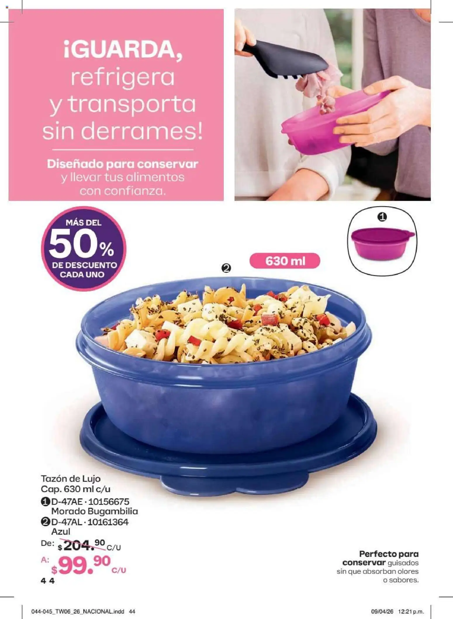 Nuevas ofertas de Tupperware válidas en toda la República Mexicana desde el 18/05/2026. ¡Encuentra las mejores ofertas en Tupperware catálogo! | Página: 44