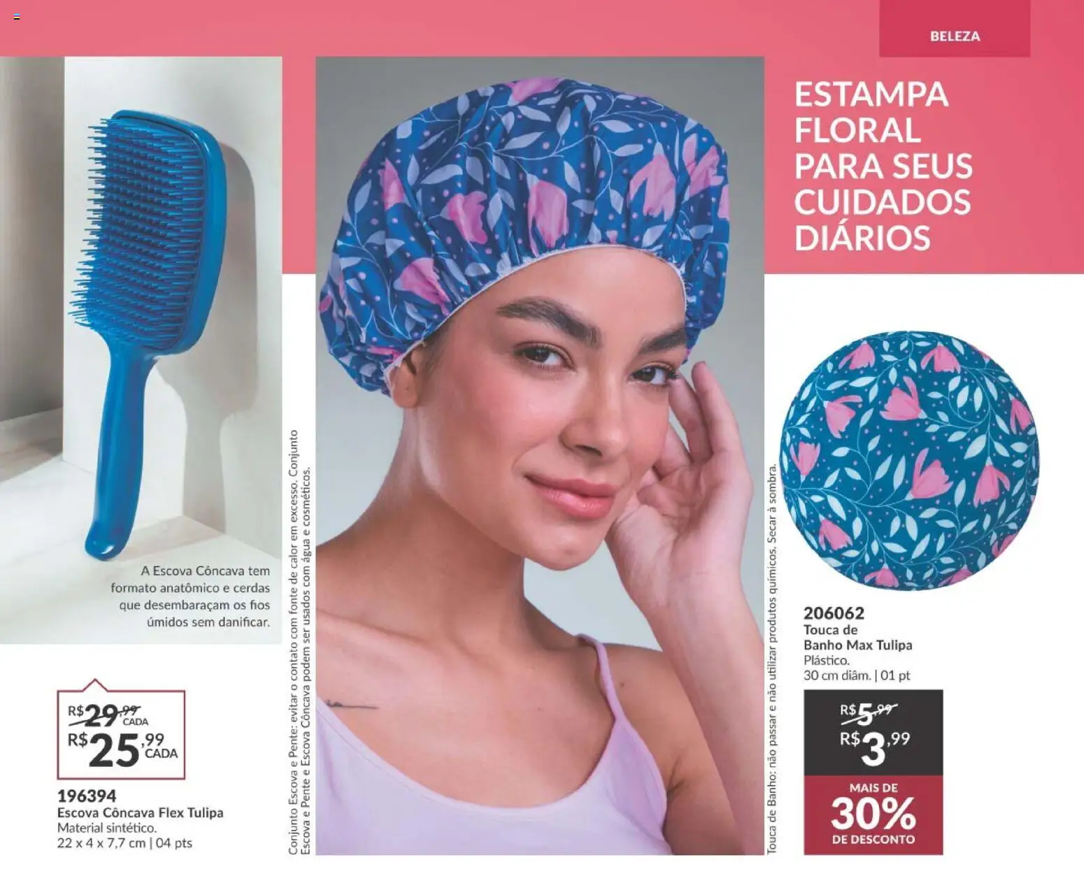 Avon Folheto - válido de 01/09/2026 | Página: 43 | Produtos: Touca, Água, Pente, Touca de banho