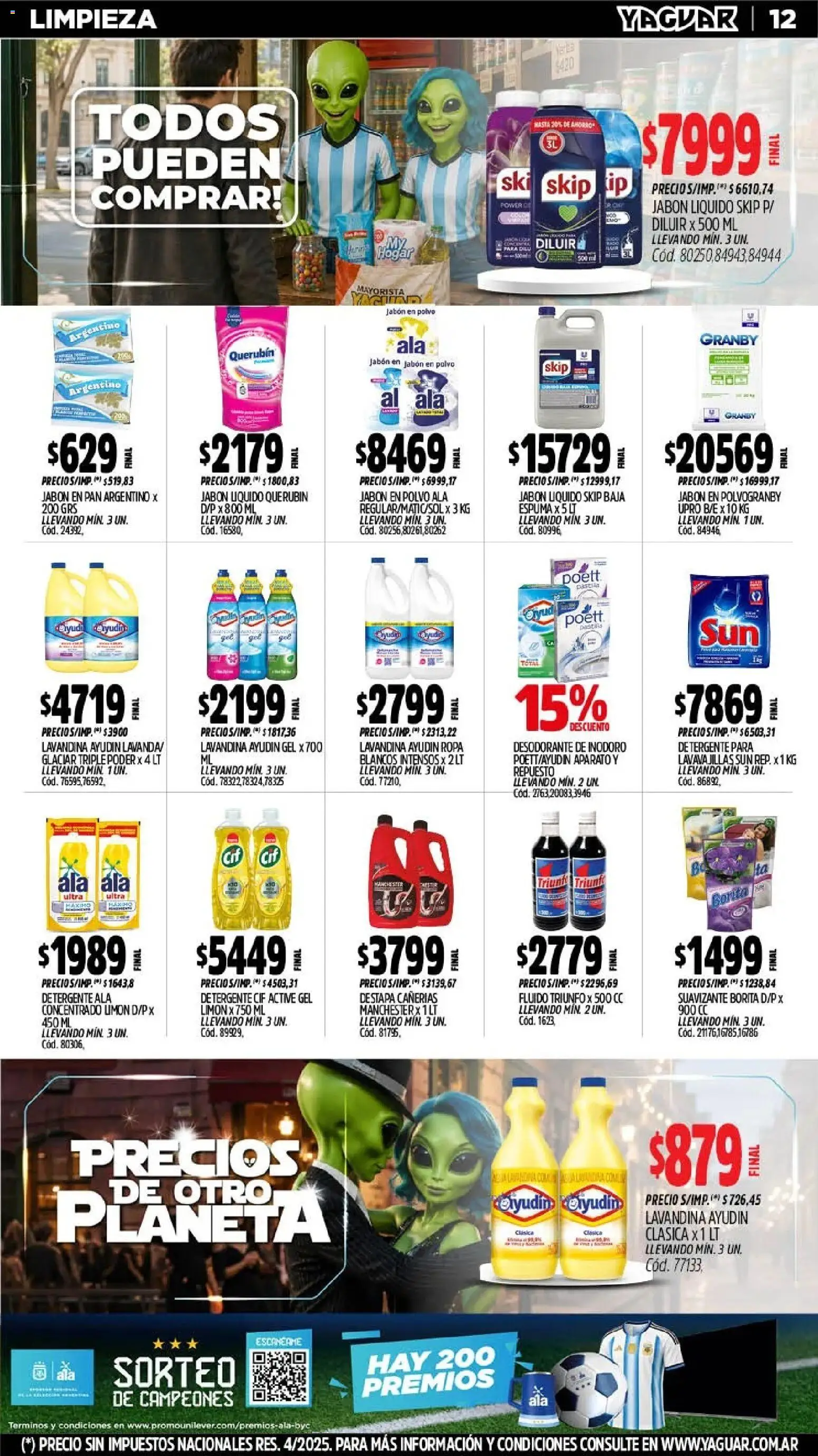 Yaguar - Oferta Semanal Mendoza │ válido desde el 13/07/2026 | Página: 13 | Productos: Polvo, Jabón en polvo, Detergente, Espuma