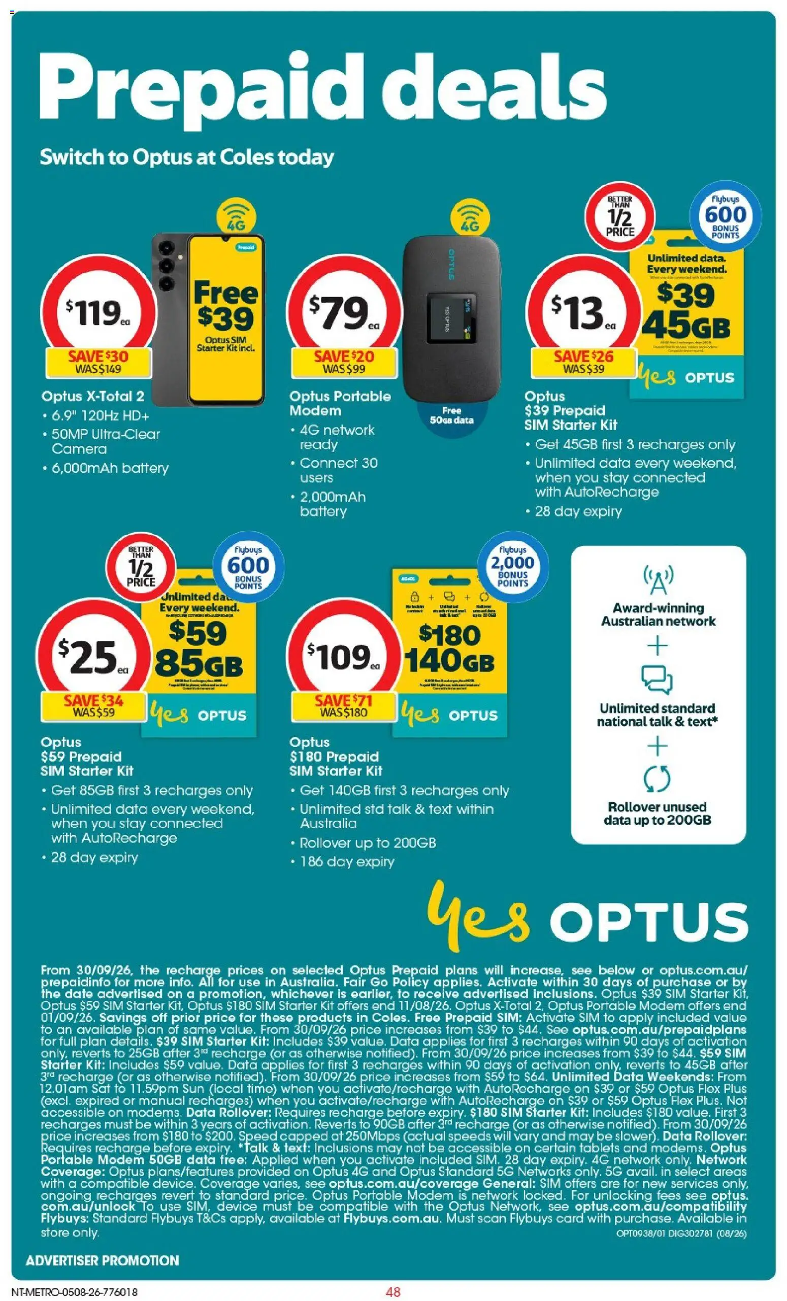 Coles catalogue - valid from 05/08/2026 | Page: 48 | Products: Camera, Portable, Modem, Tablets