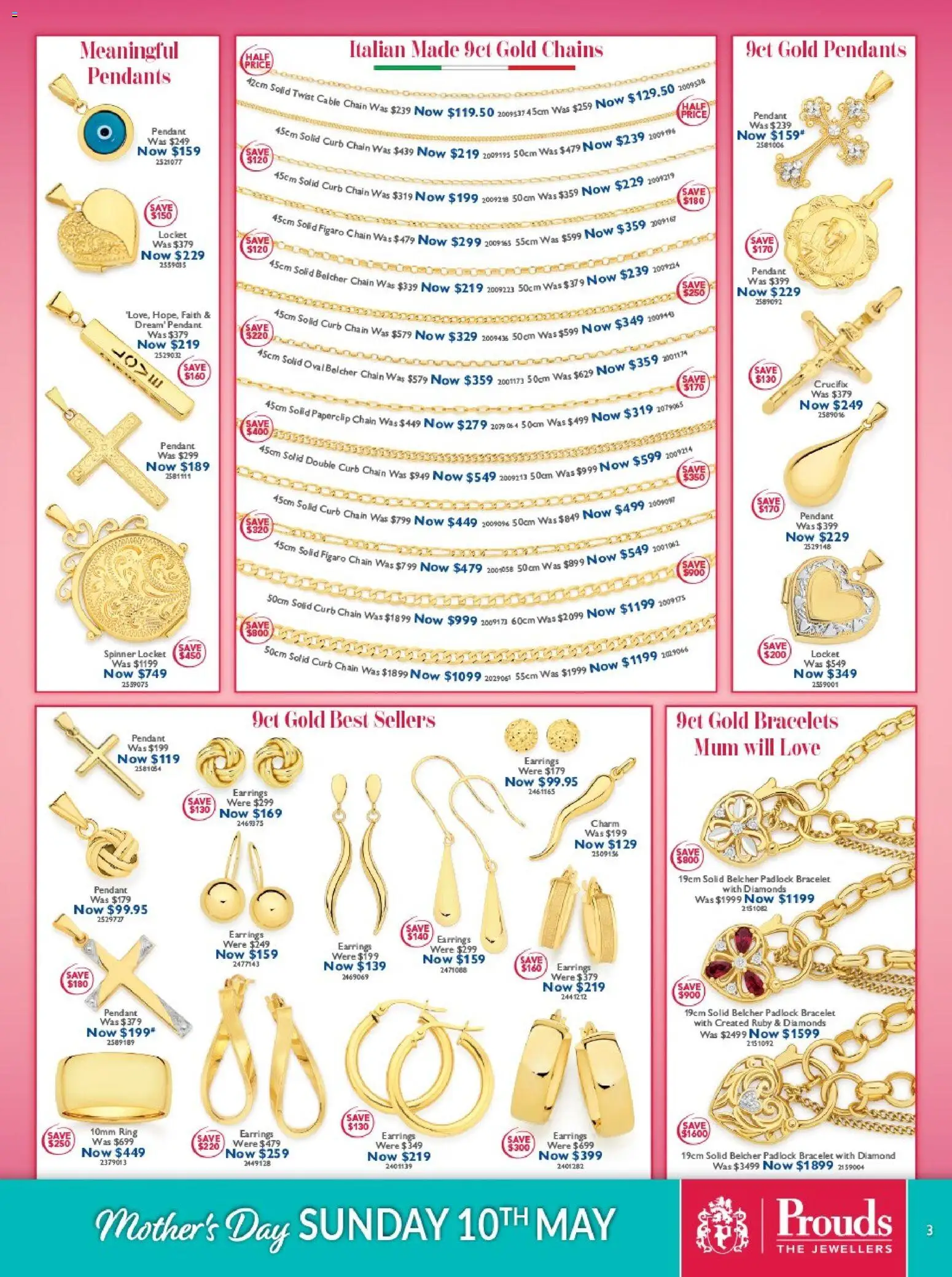 Prouds The Jewellers catalogue - valid from 13.04.2026 | Page: 3 | Products: Bracelet, Chain, Diamond, Pendant