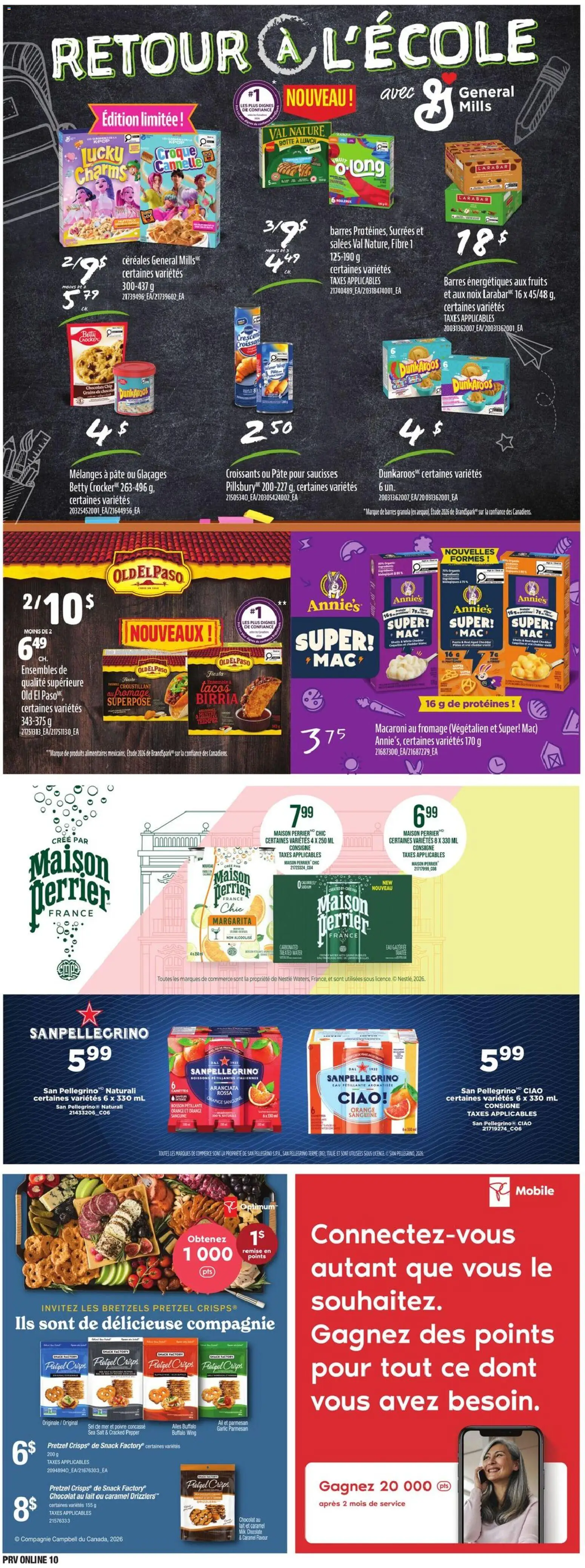 Provigo flyer valid from Aug 27, 2026 | Page: 12 | Products: Water, Pepper, Pâté, Cheddar