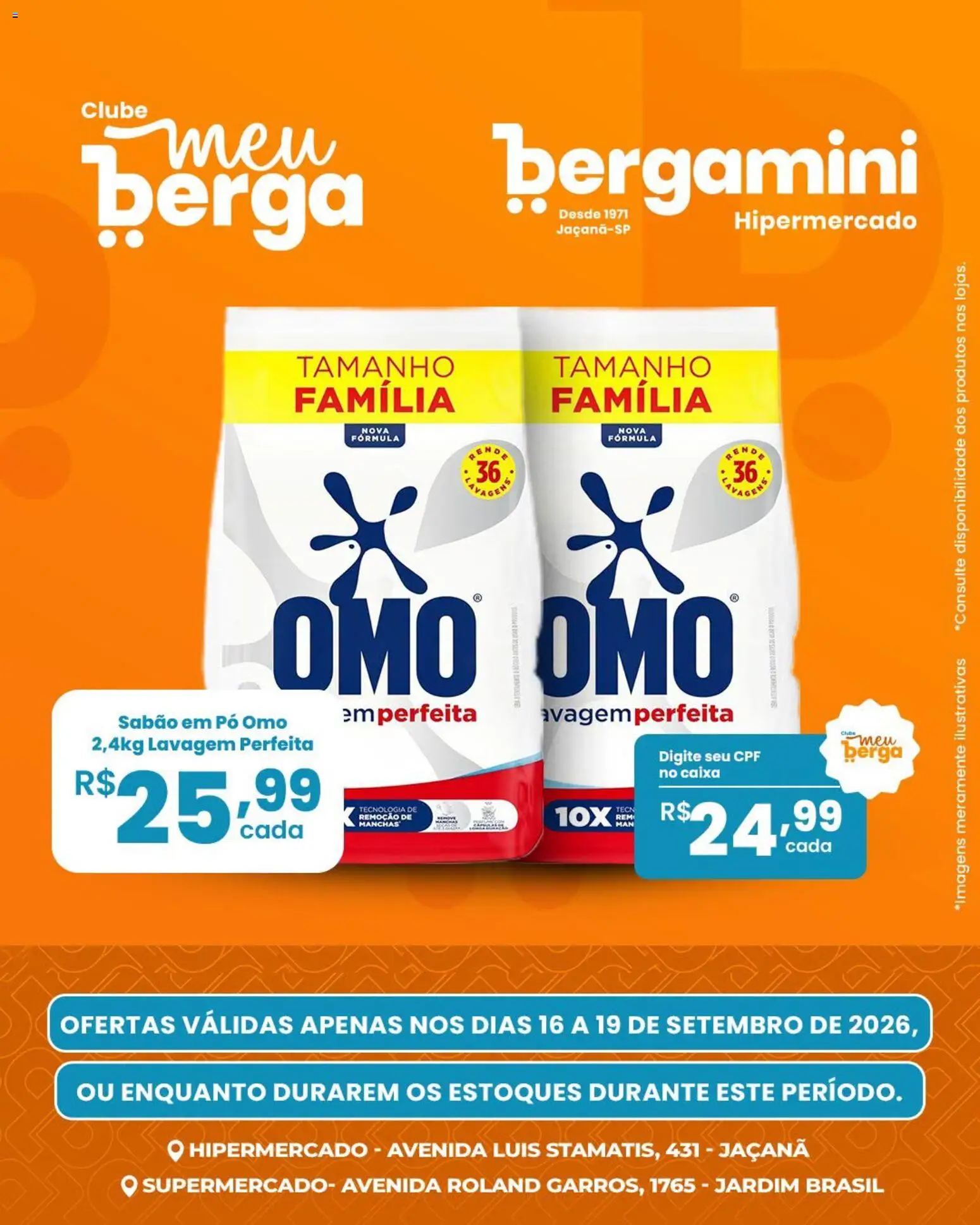 Supermercado Bergamini Folheto - válido de 16/09/2026 | Página: 2 | Produtos: Pó, Sabão, Sabão em pó, Caixa