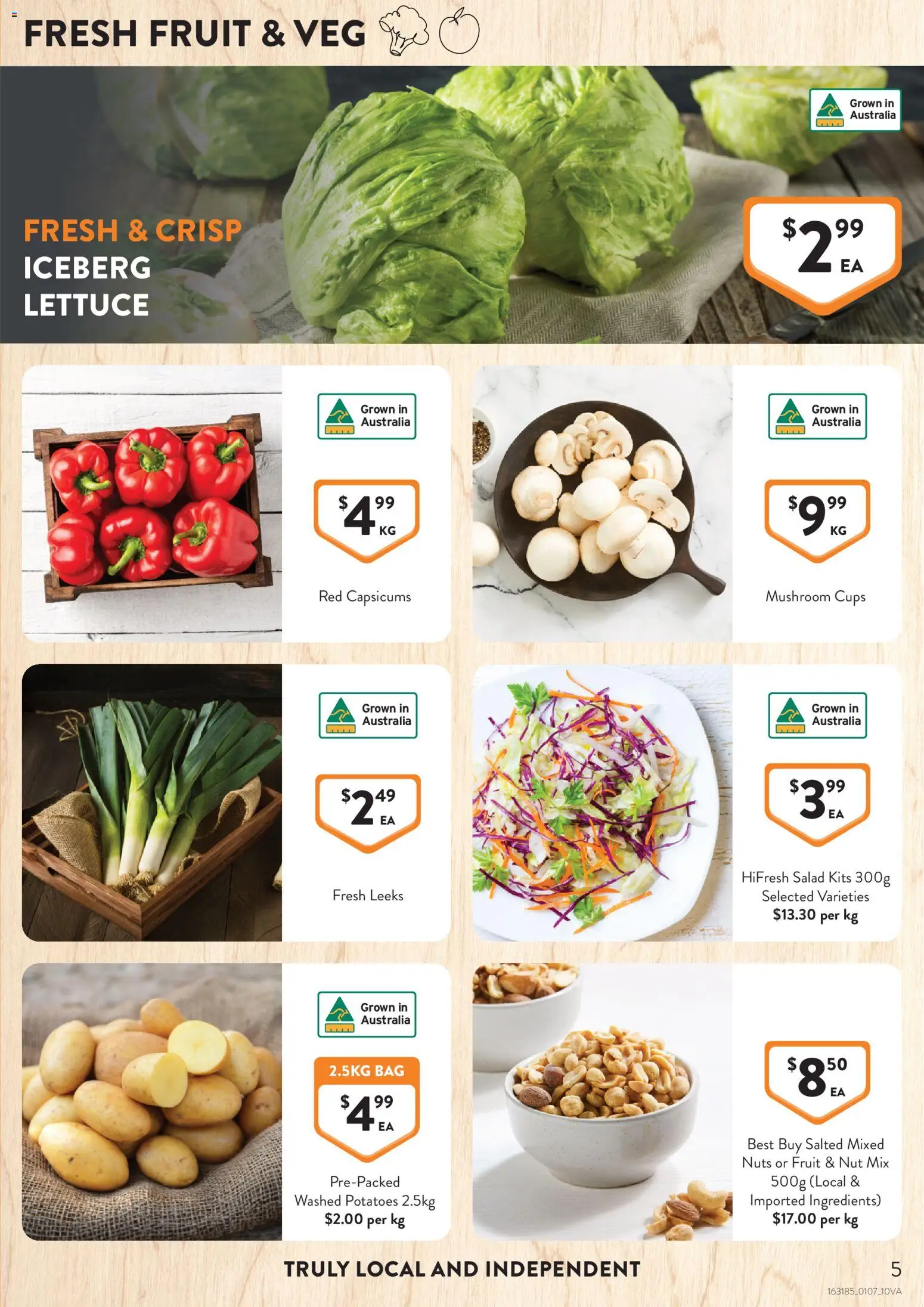 Foodworks catalogue - valid from 01/07/2026 | Page: 5 | Products: Cups, Lettuce, Salad, Bag